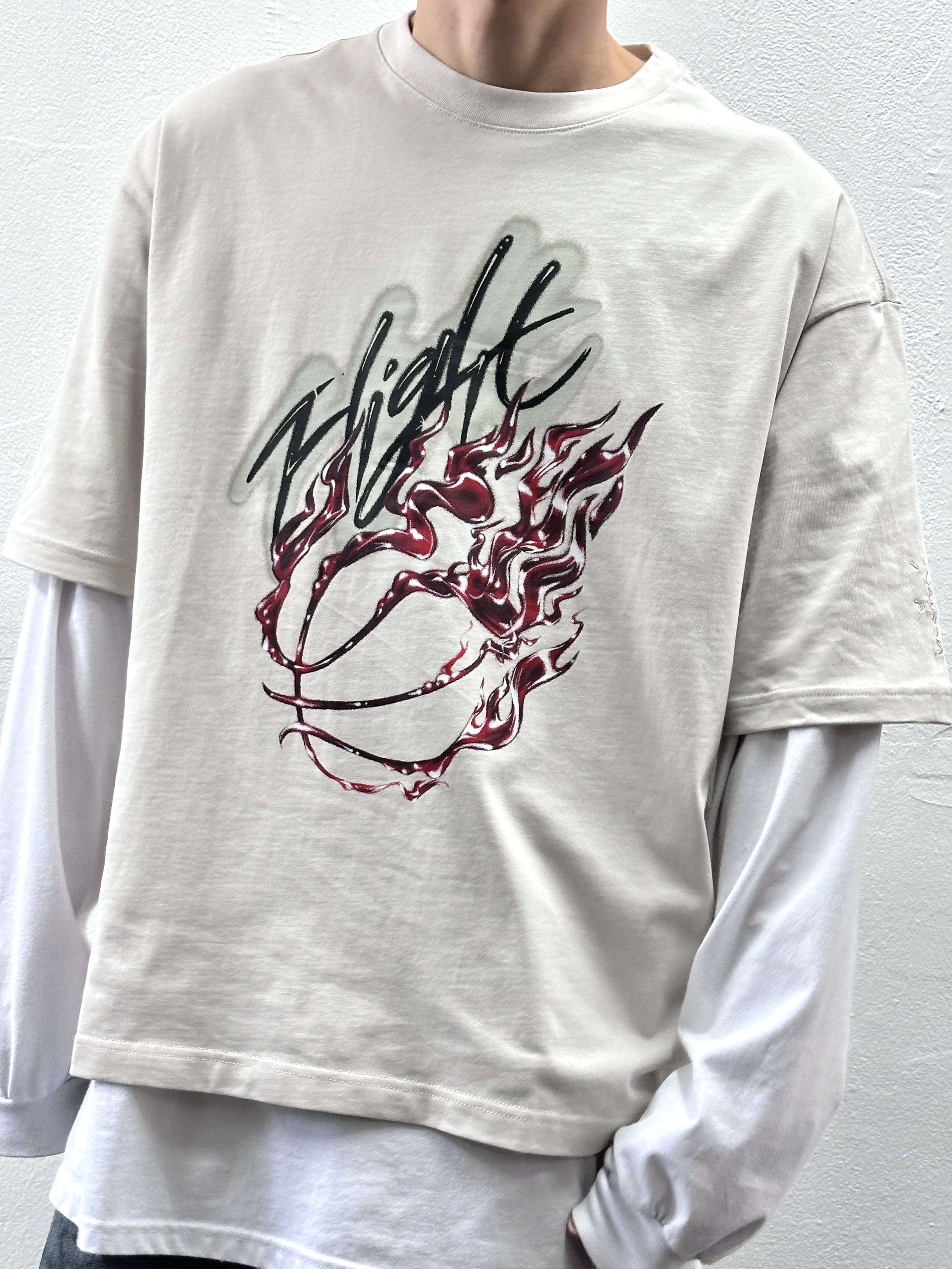 Jordan x Travis Scott T-Shirt Light Mahogany Brown - Asia 착용 스타일