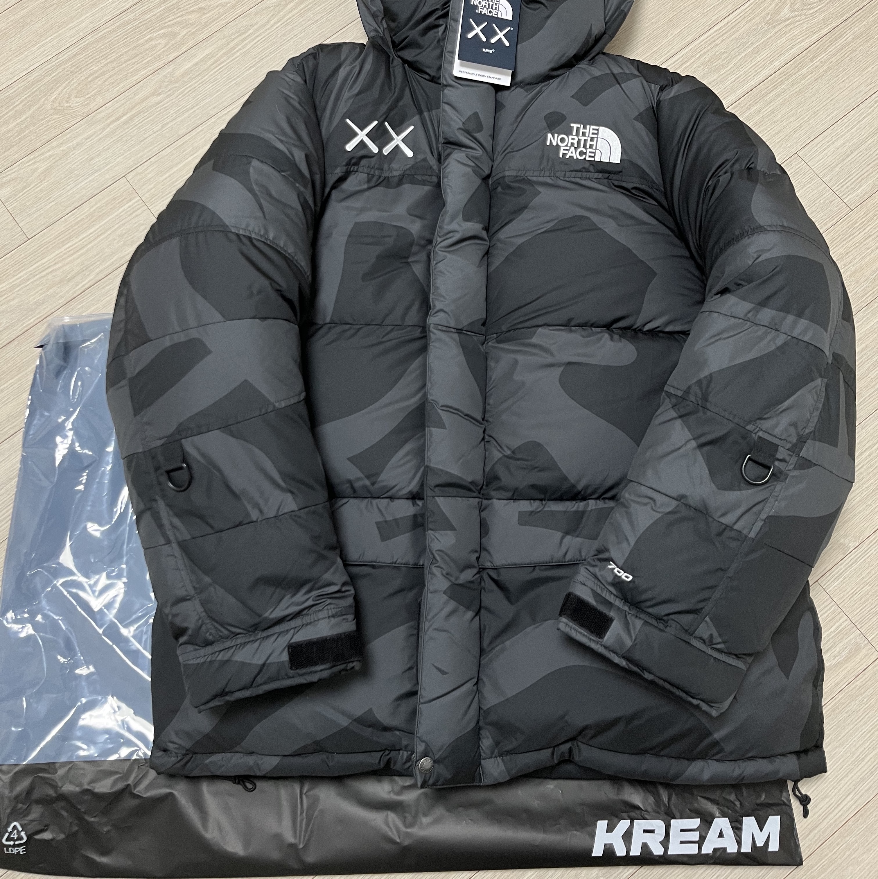 The North Face x Kaws Retro 1994 Himalayan Parka Black Print - 22FW 착용 스타일