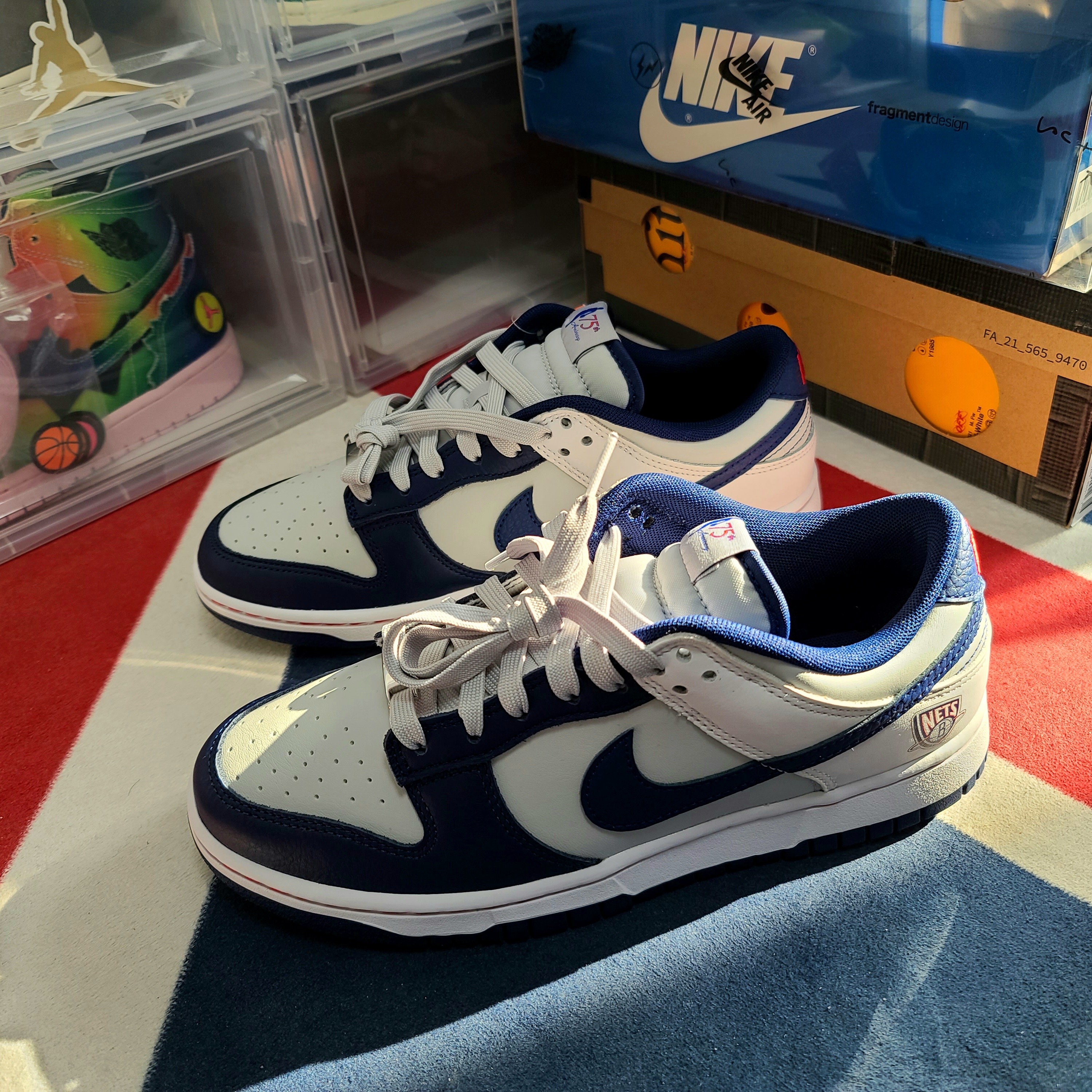 Nike x NBA Dunk Low Retro EMB Nets 착용 스타일 - 1