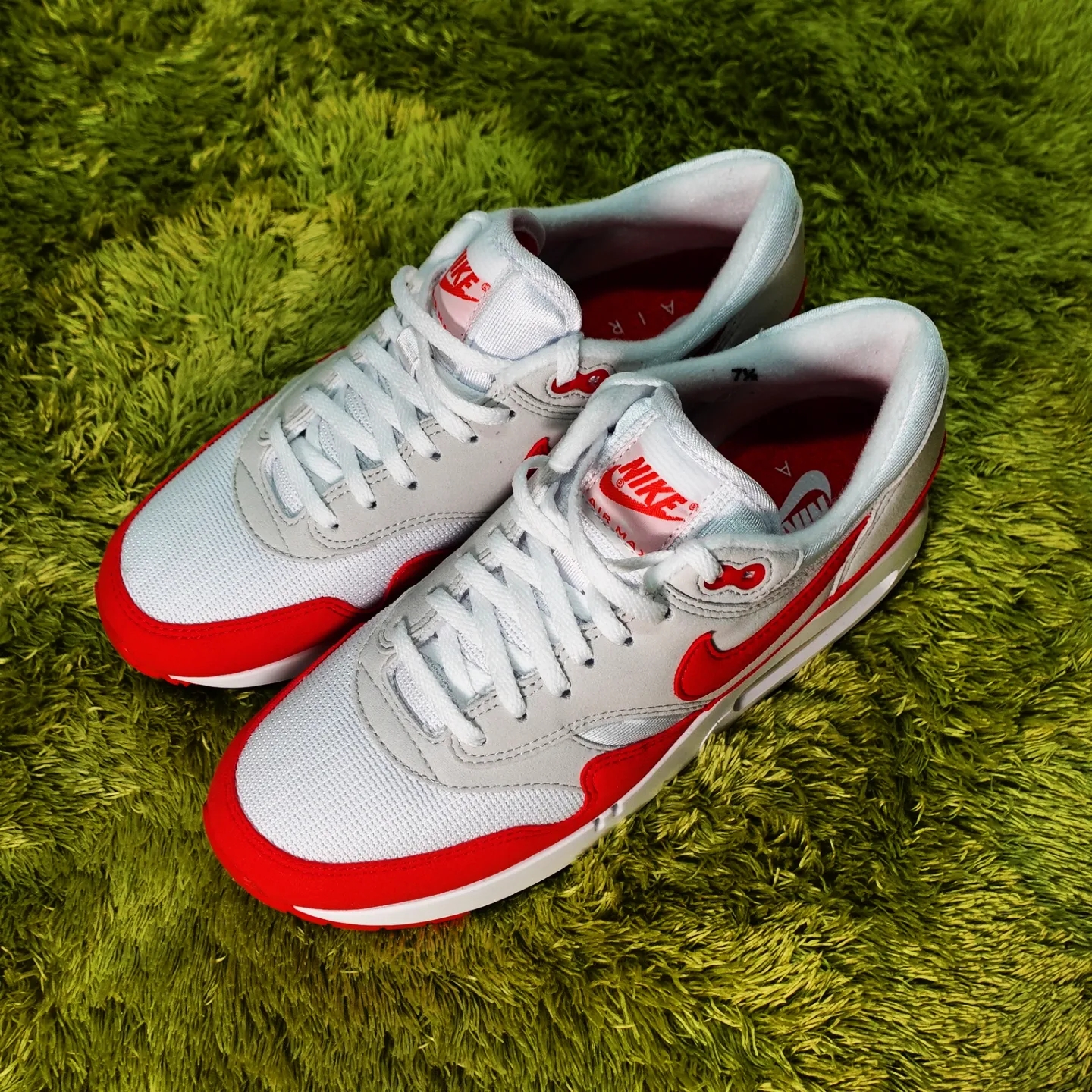 Nike Air Max 1 '86 Original Big Bubble, (W) Nike Air Max 1 '86 OG Big Bubble White University Red 착용 스타일 - 1