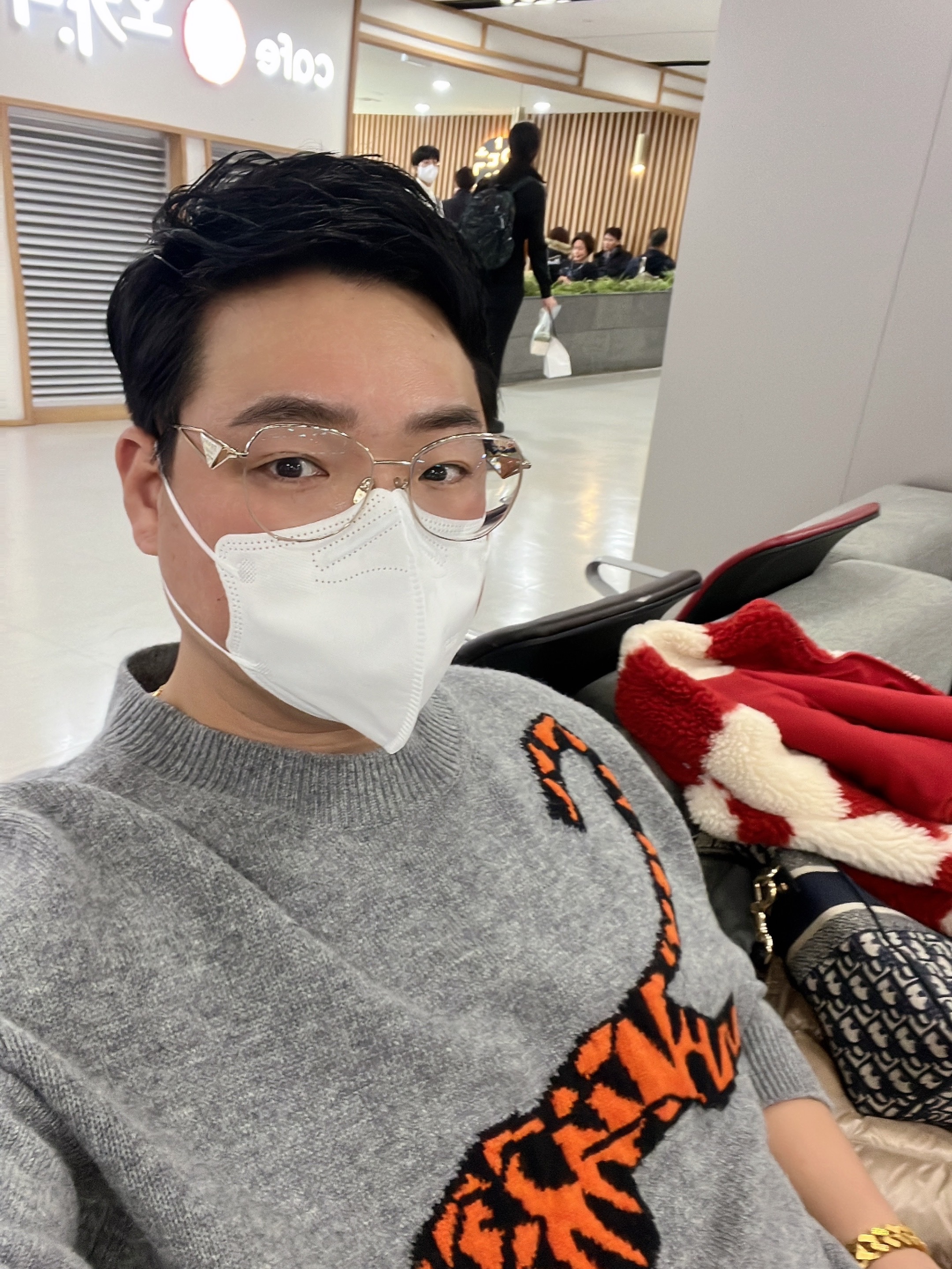 Louis Vuitton Tiger Intarsia Fullover Knit Grey, Dior Small Camp Bag Blue Dior Oblique Jacquard 착용 스타일
