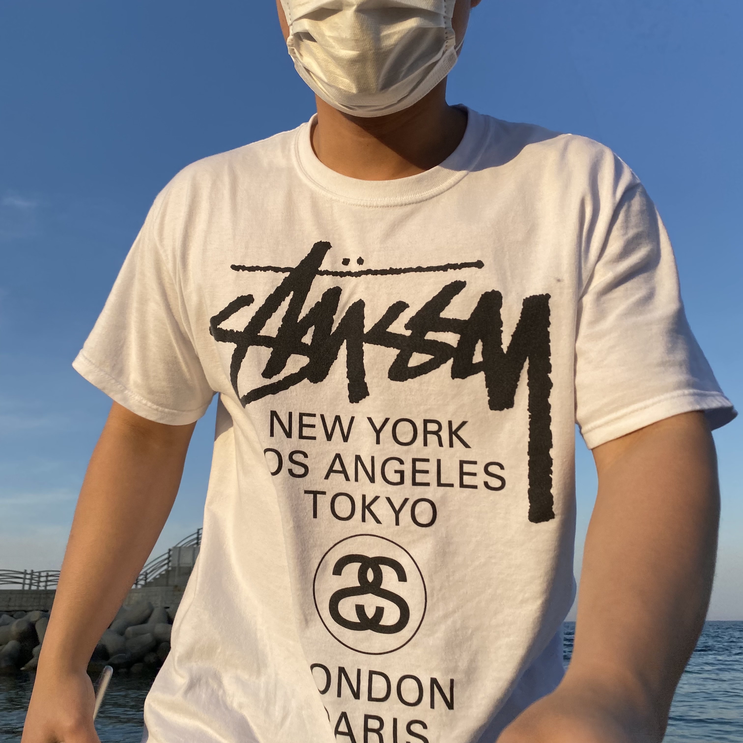 Stussy World Tour T-Shirt White 착용 스타일