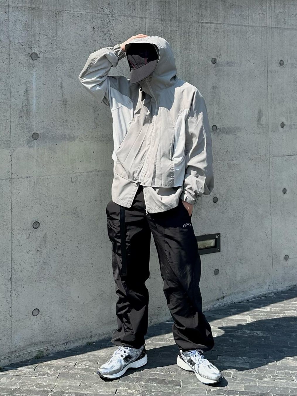 Art Of Field Assembled Jacket Beige 착용 스타일 - 3