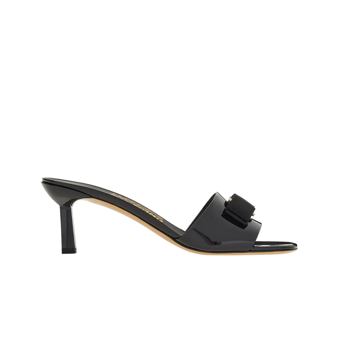 (W) 페라가모 바라 보우 슬라이드 블랙((W) Ferragamo Vara Bow Slide Black) - 1