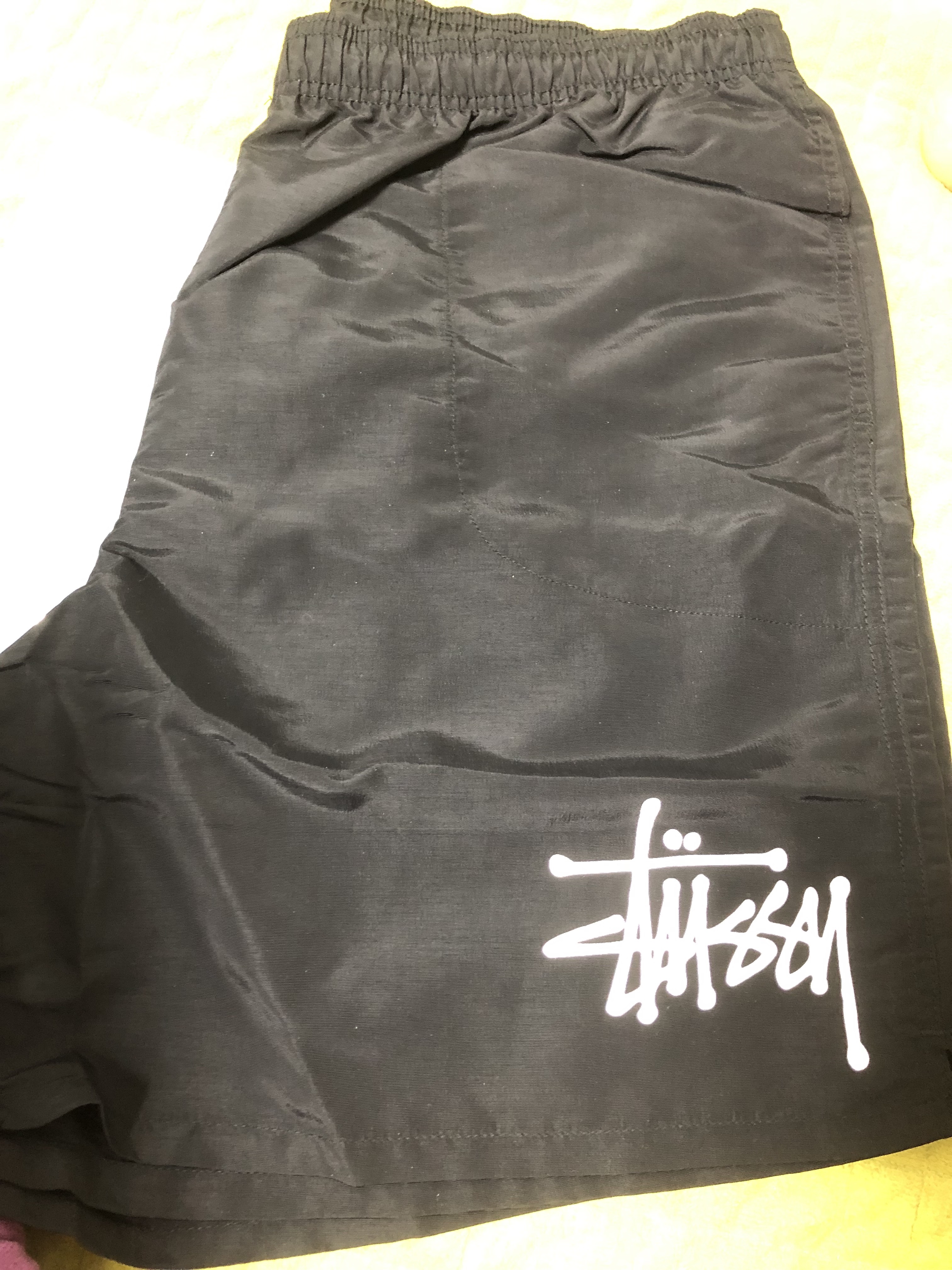 Stussy Big Basic Water Shorts Black 착용 스타일