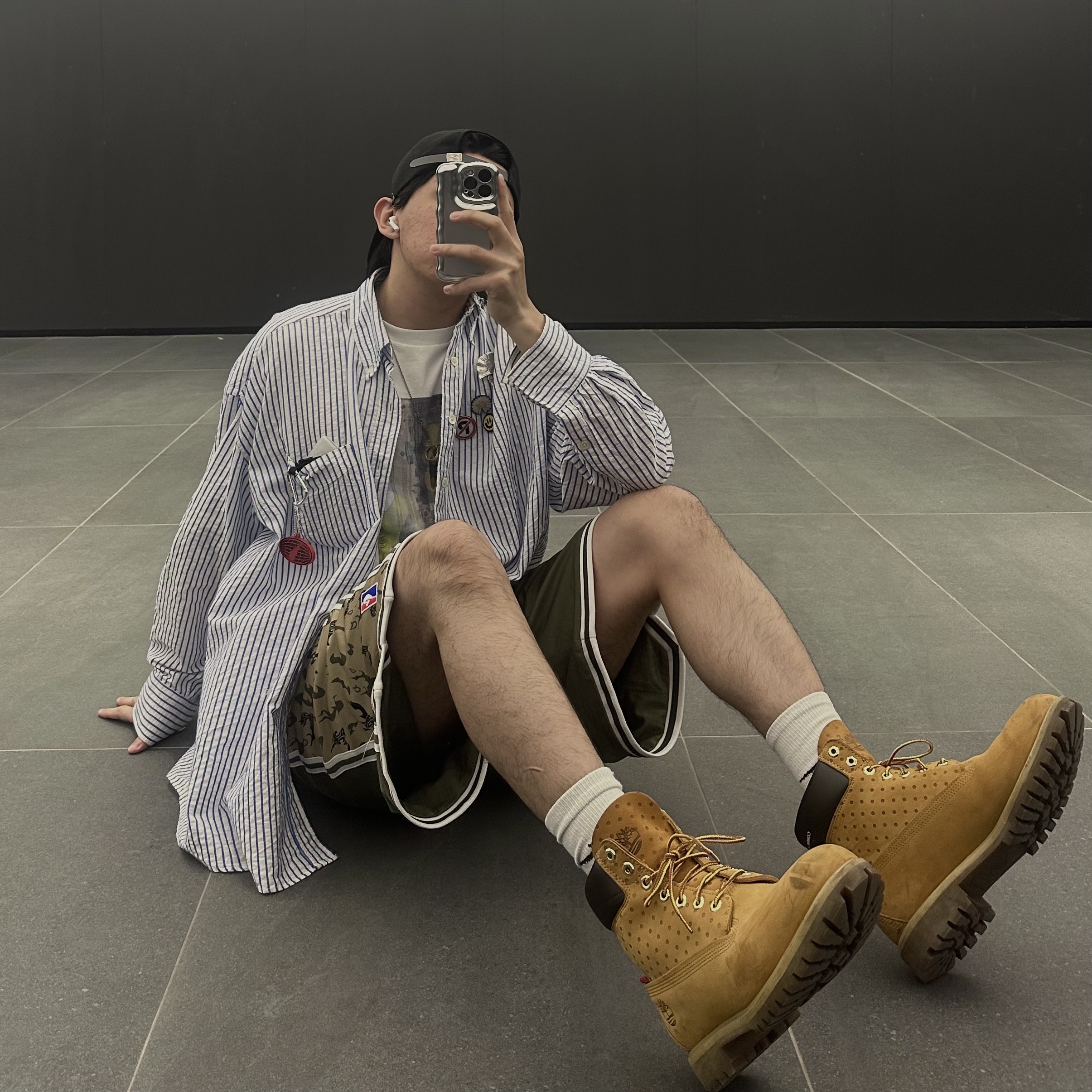 Timberland x Comme des Garcons Shirt x Supreme 6 Inch Boot Wheat - Medium 착용 스타일