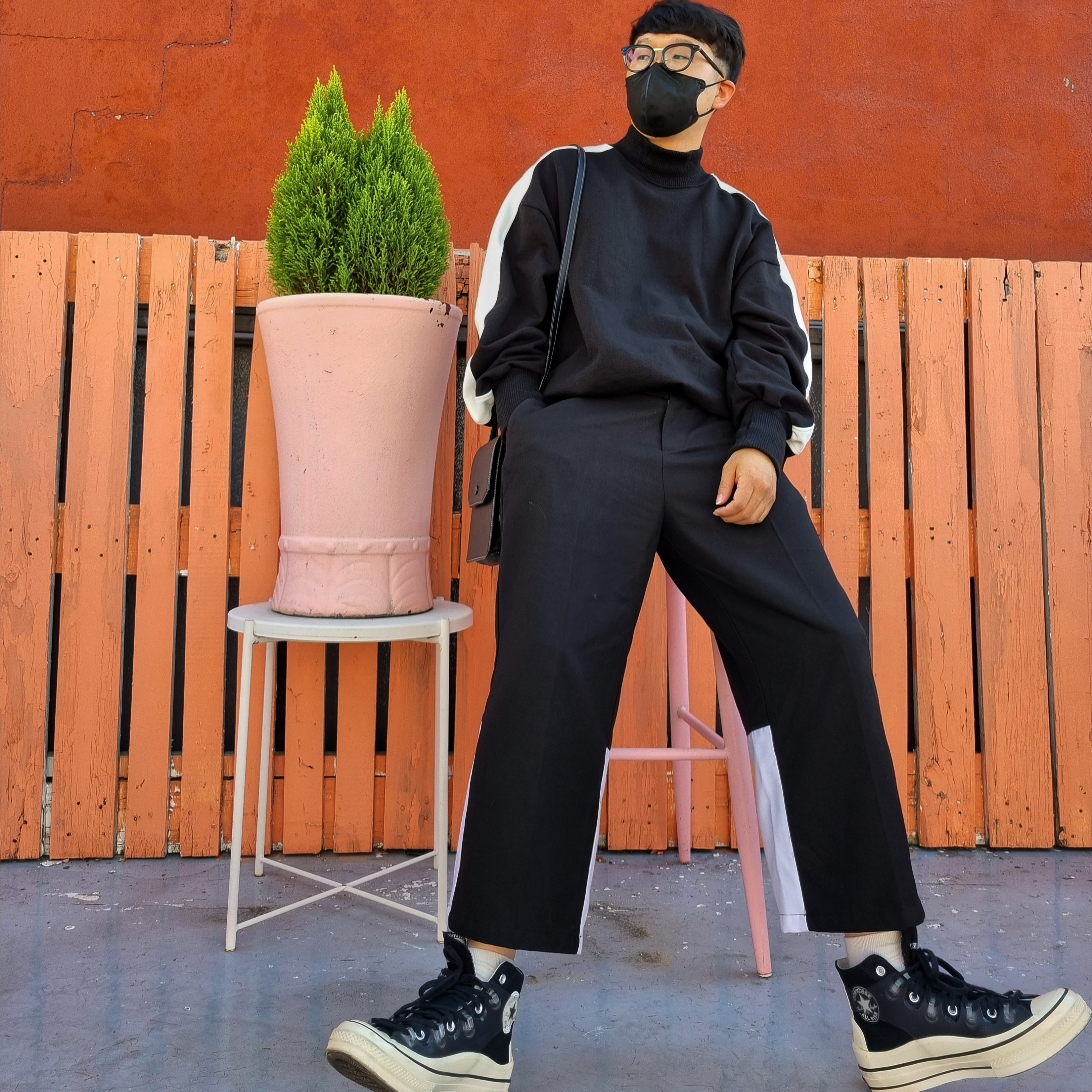 Converse x Kim Jones Chuck 70 Utility Wave High Black 착용 스타일