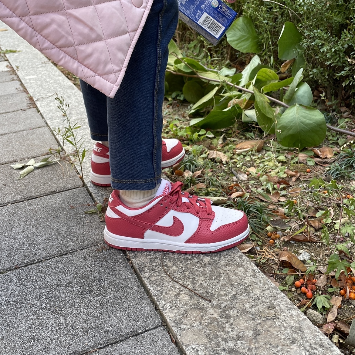 (PS) Nike Dunk Low Archeo Pink 착용 스타일
