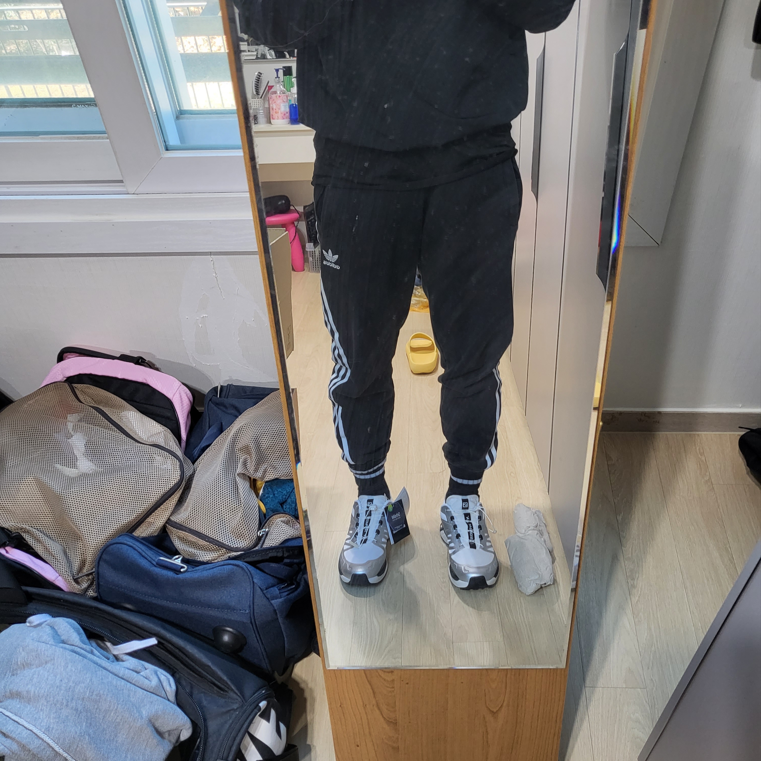Salomon XT-Wings 2 White Silver Metallic 착용 스타일 - 4