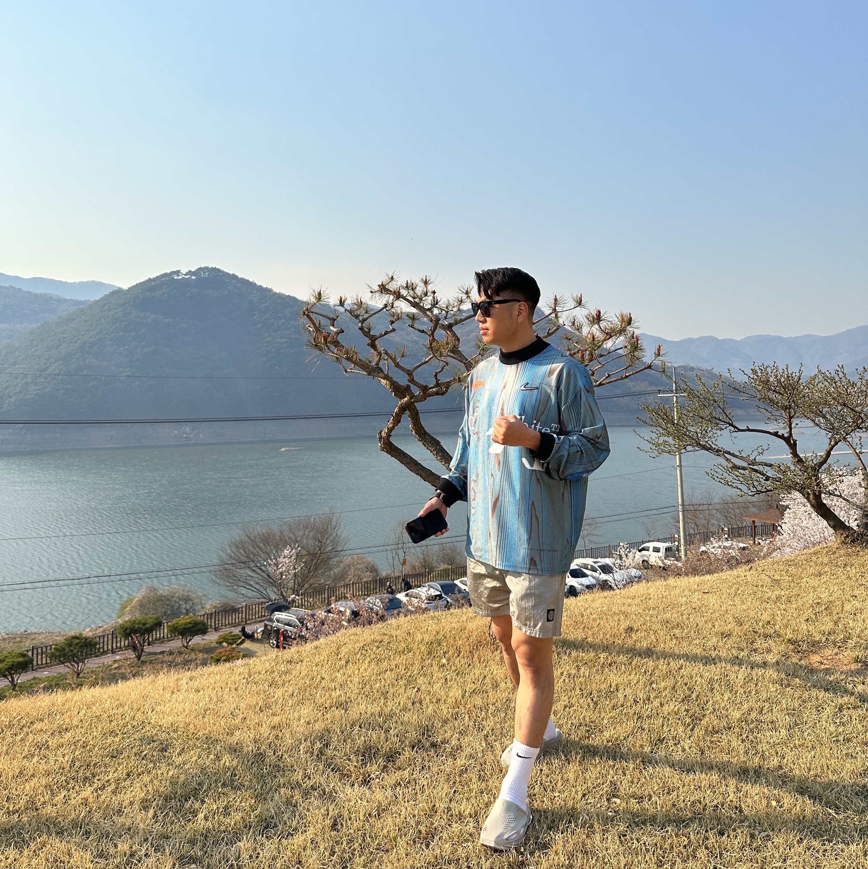 Nike x Off-White NRG Jersey Imperial Blue - US/EU, Stone Island B0943 Nylon Metal Swimming Trunk Ice - 22SS 착용 스타일 - 2