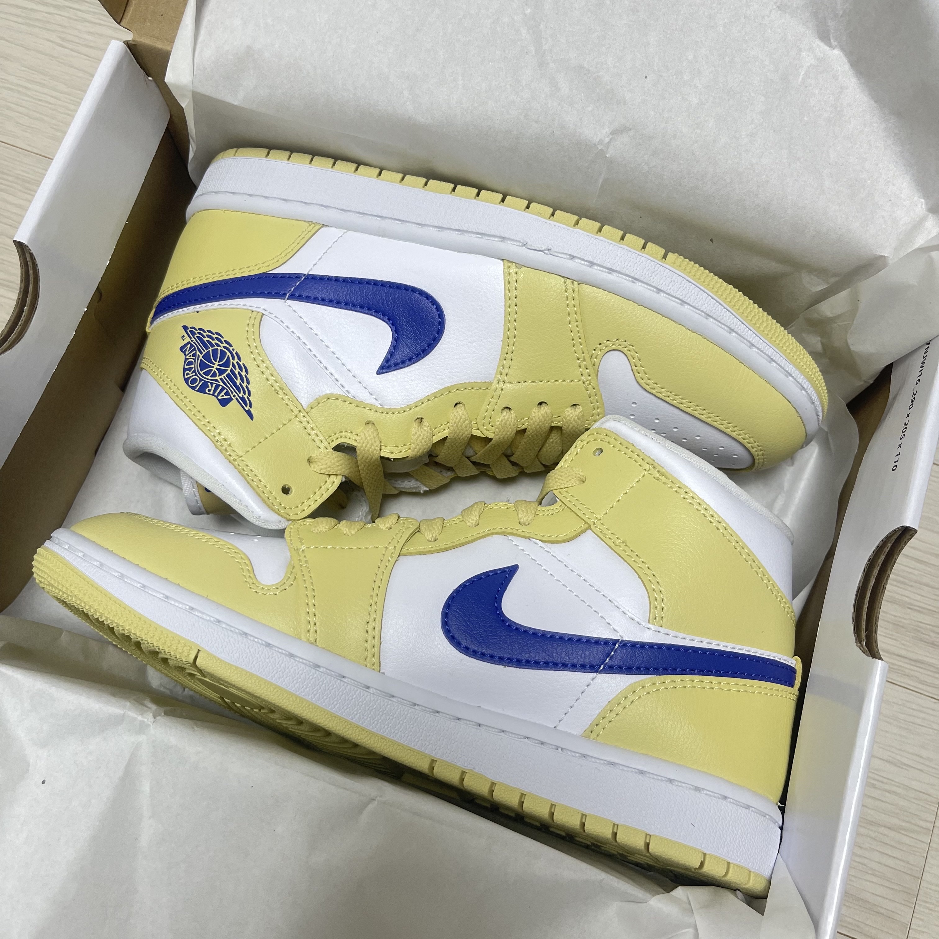 (W) Jordan 1 Mid Lemon Wash Lapis 착용 스타일 - 5