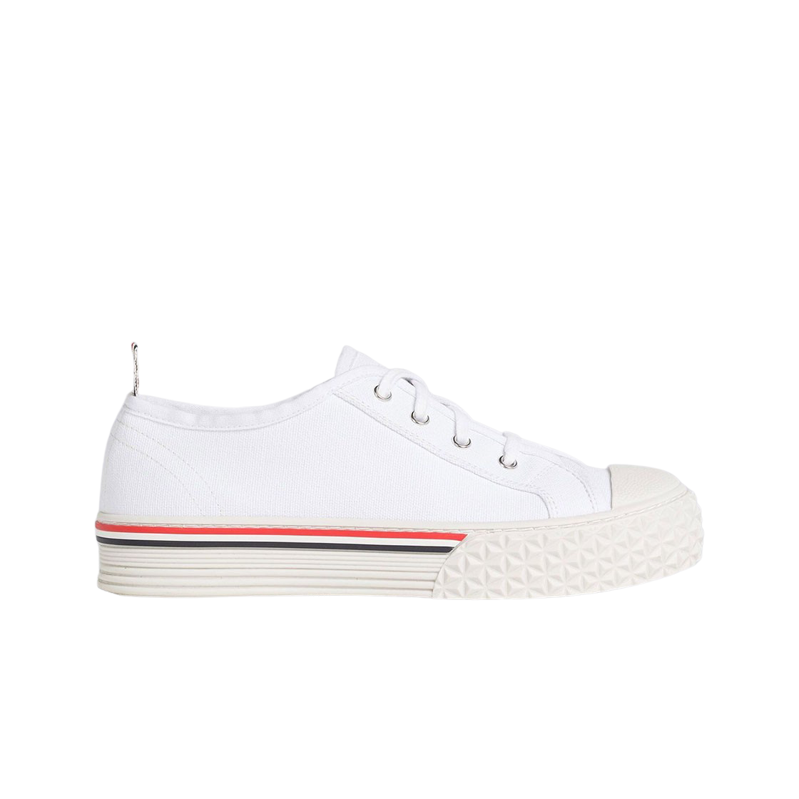 (W) 톰브라운 캔버스 컬리지에이트 로우탑 트레이너 화이트