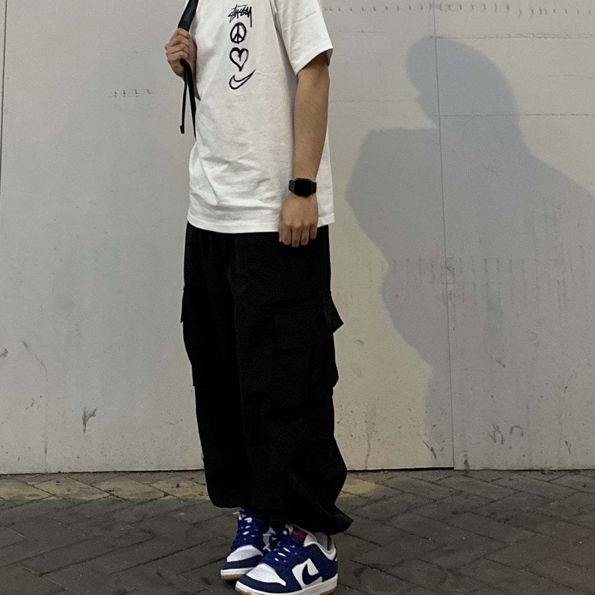Nike x Stussy NRG RA T-Shirt Summit White (DM4942-121) 착용 스타일