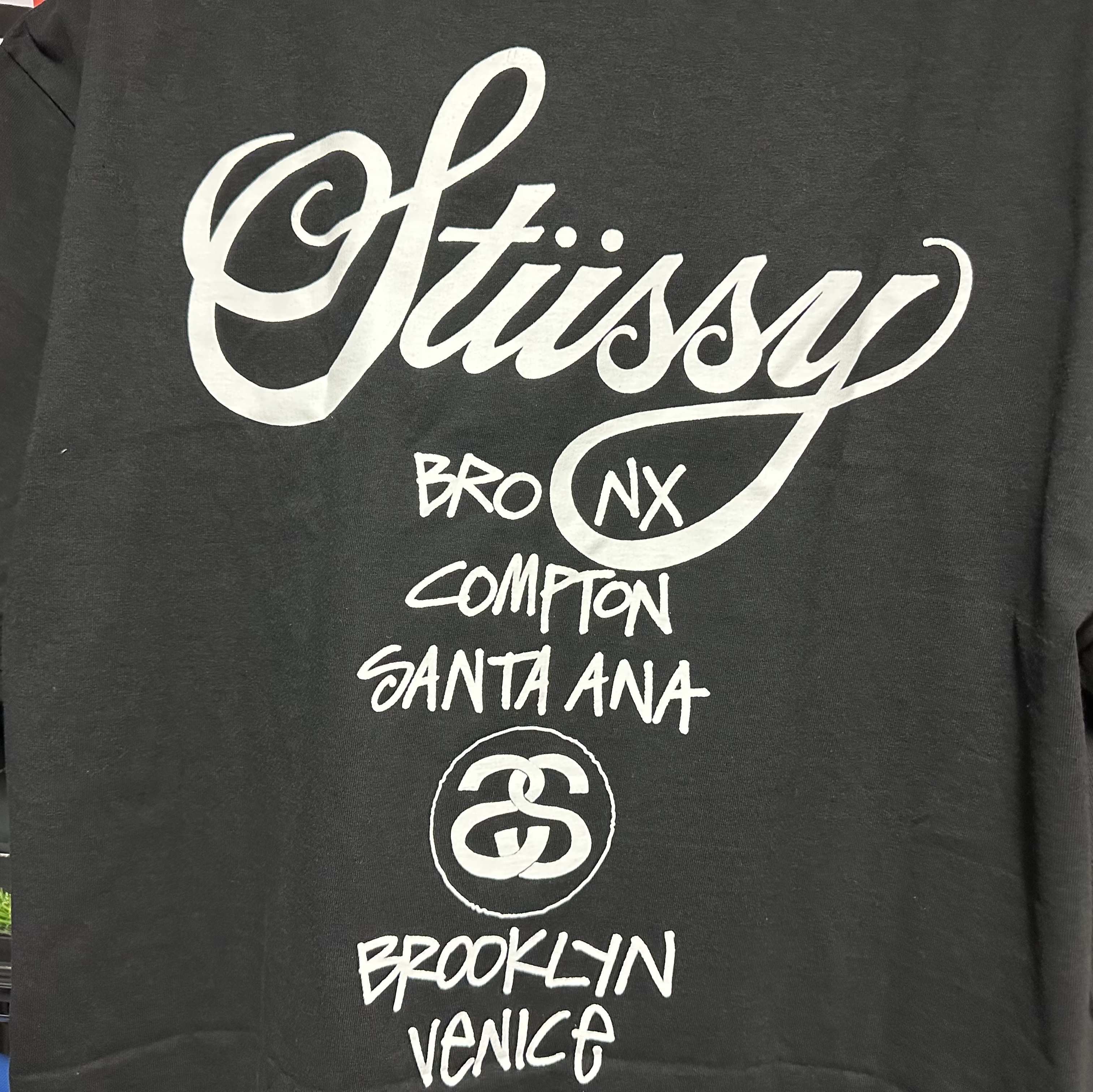 Stussy World Tour T-Shirt Black 착용 스타일 - 2