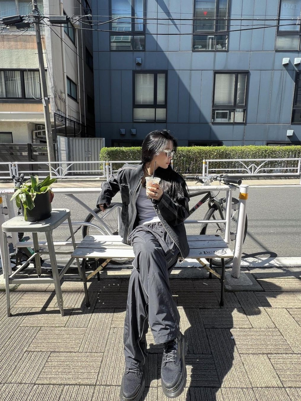 Pepper Pepper Women Openwalk Cotton Rider Jacket Charcoal 착용 스타일 - 1