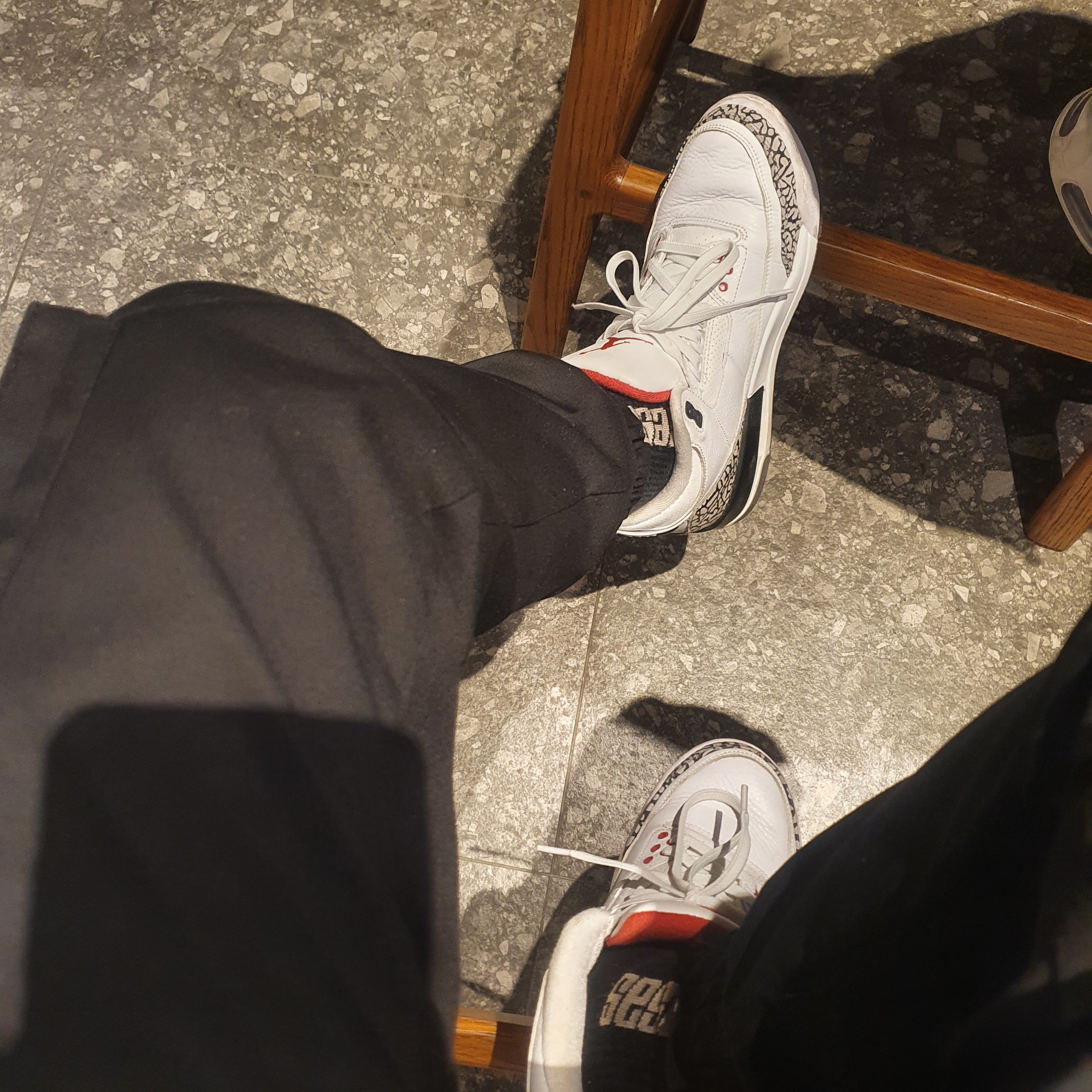 Jordan 3 Retro Free Throw Line White Cement 착용 스타일