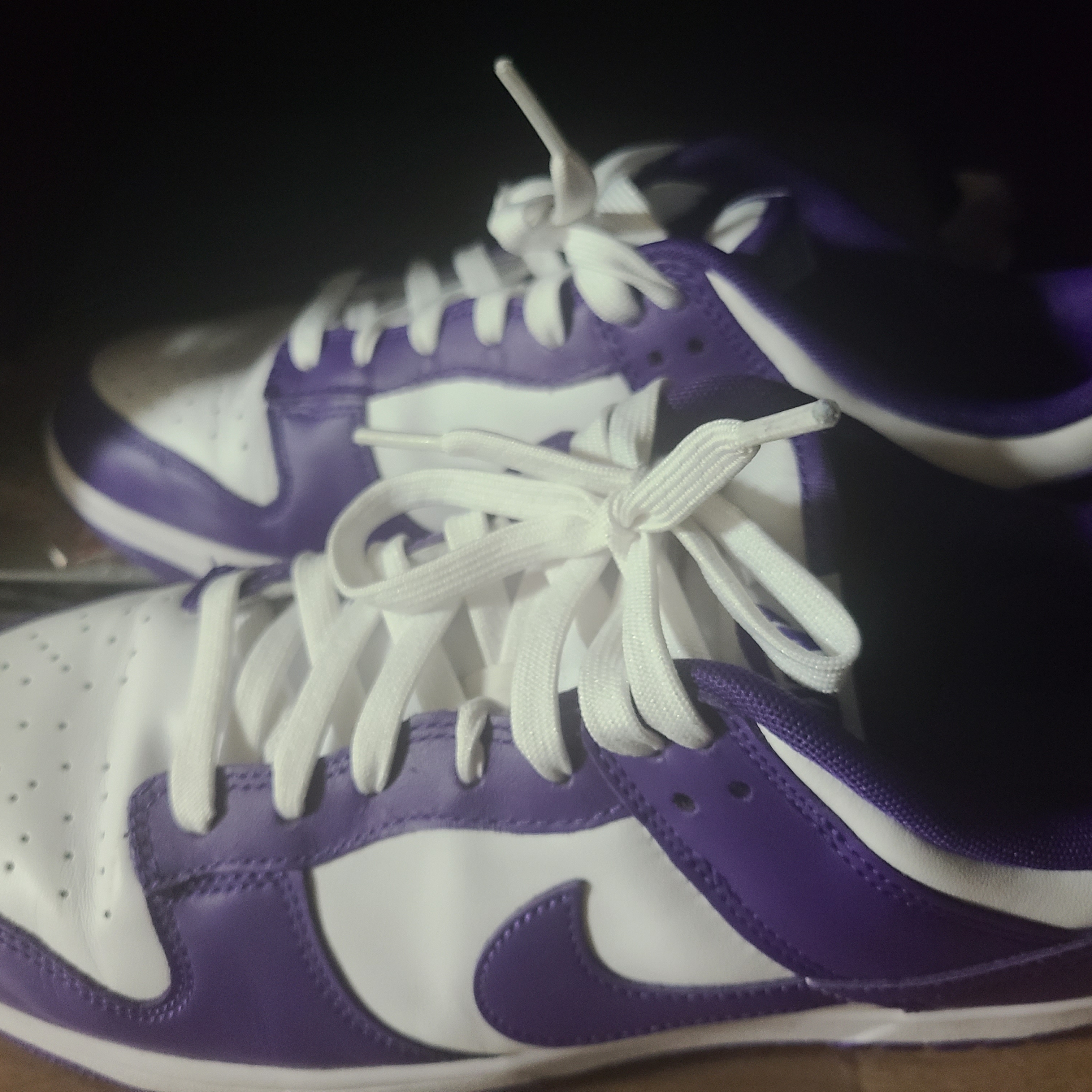 Nike Dunk Low Retro Championship Court Purple 착용 스타일