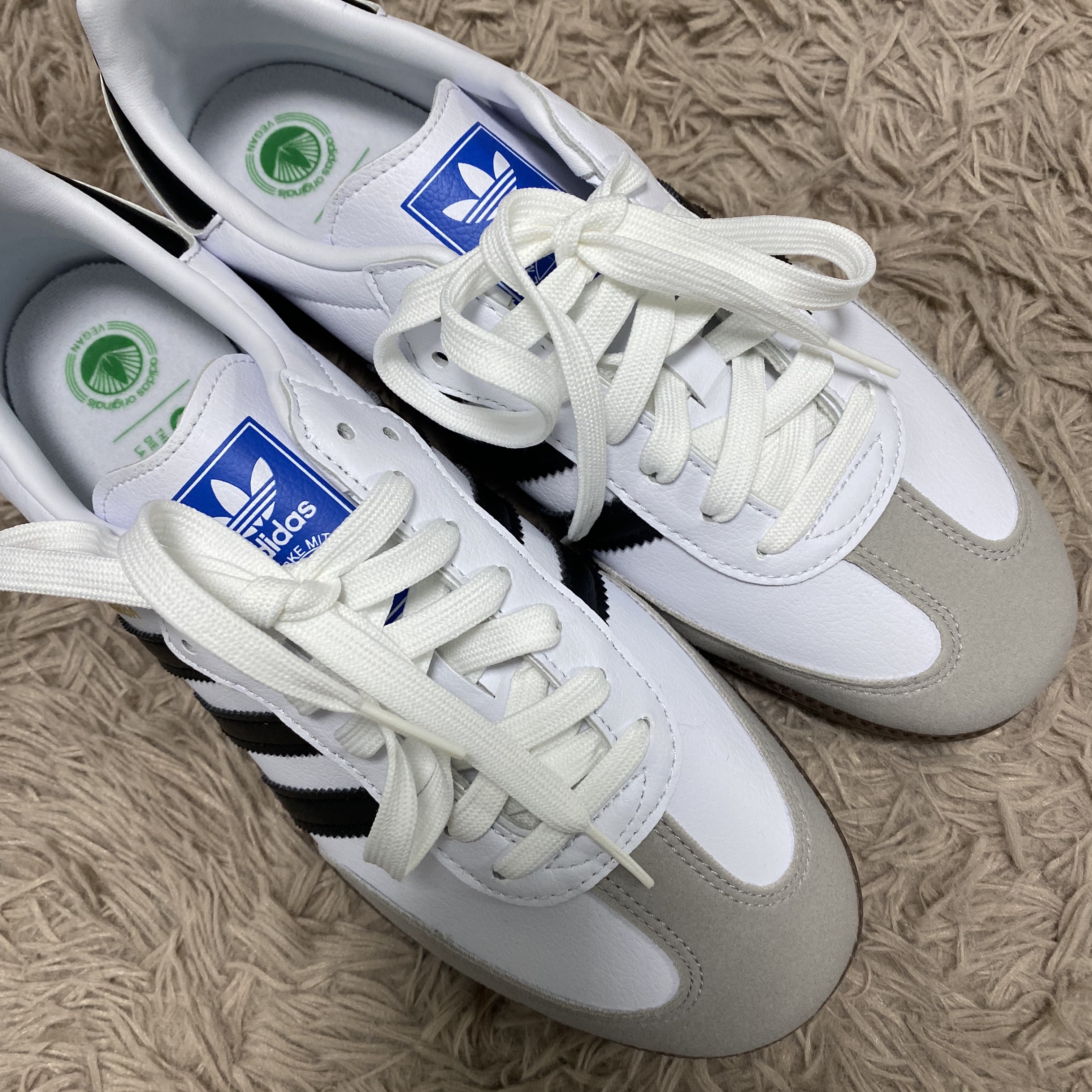 Adidas Samba Vegan White Black 착용 스타일