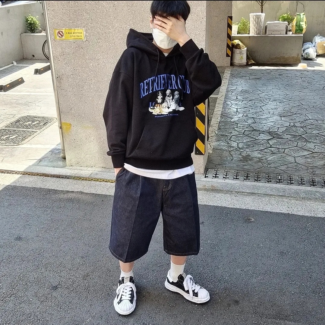 Maison Mihara Yasuhiro Blakey OG Sole Canvas Low-top Sneakers Black White 착용 스타일 - 2