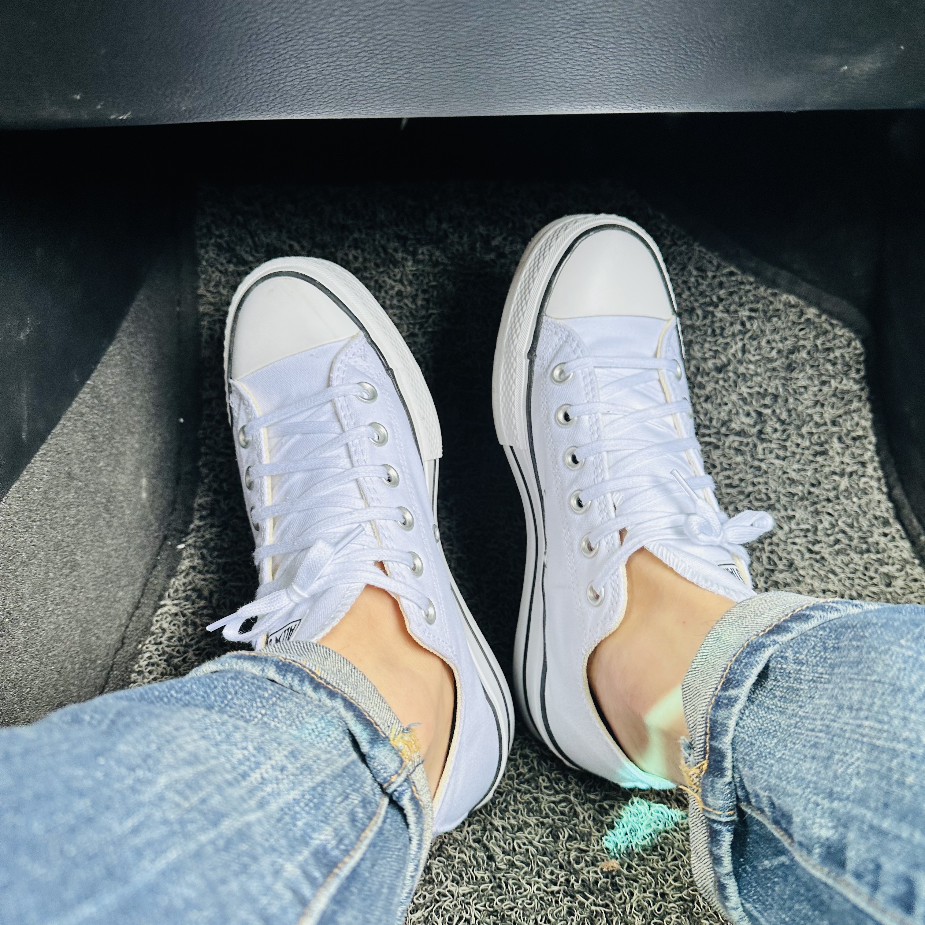 (W) Converse Chuck Taylor All Star Lift Ox White Black 착용 스타일