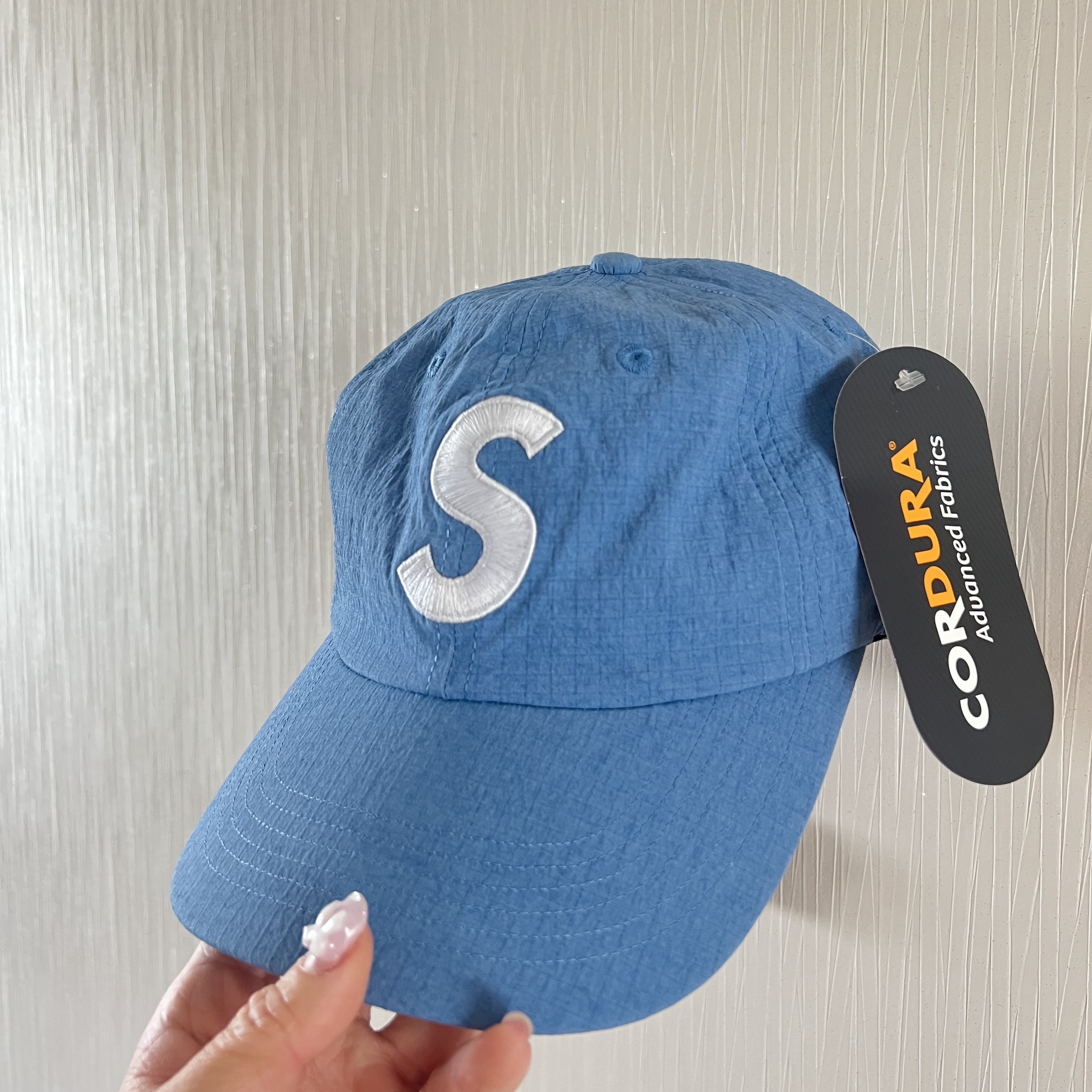 Supreme Cordura Ripstop S Logo 6-Panel Royal - 23SS 착용 스타일 - 2