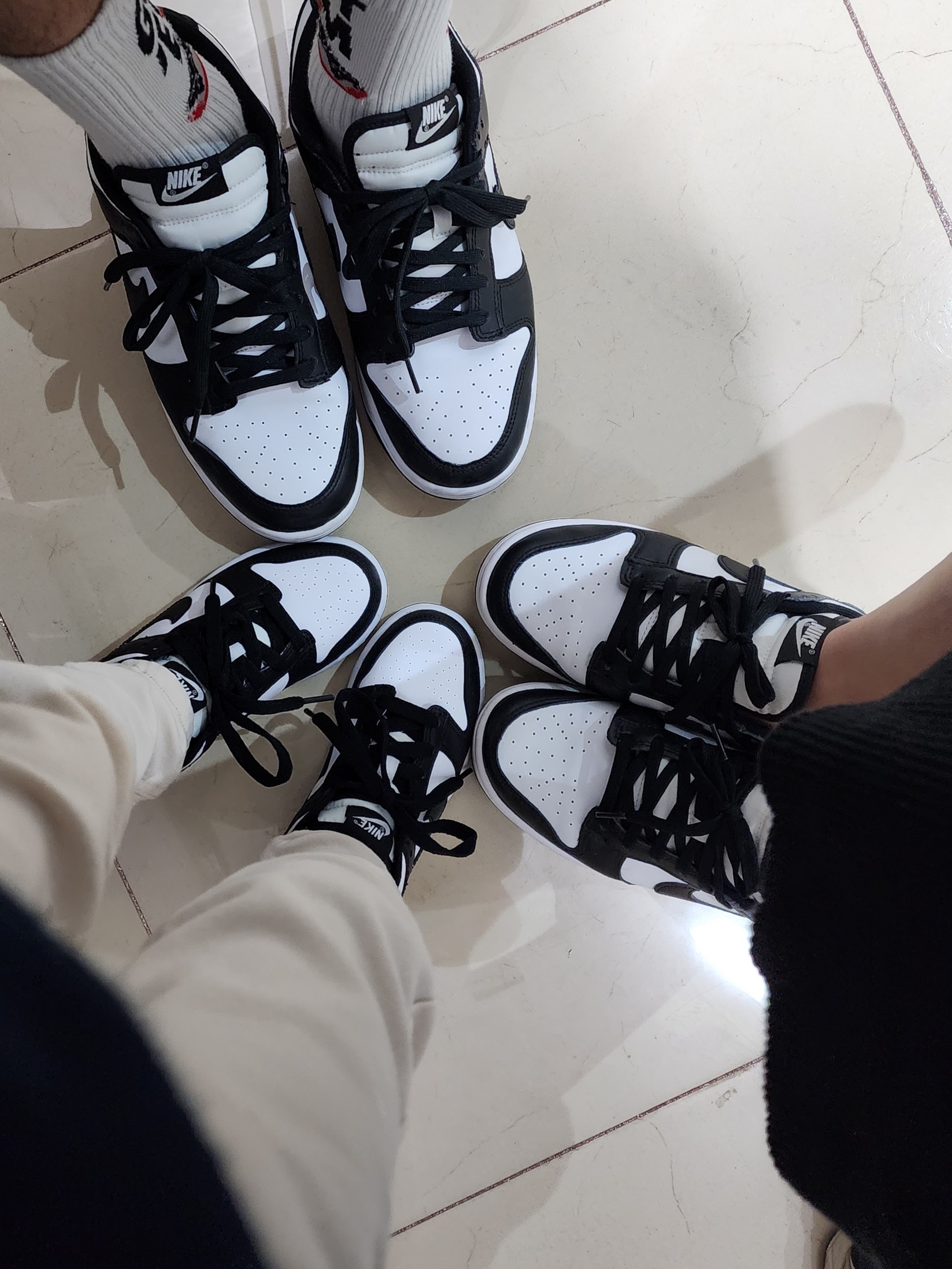 Nike Dunk Low Retro Black, (W) Nike Dunk Low Black 착용 스타일 - 2