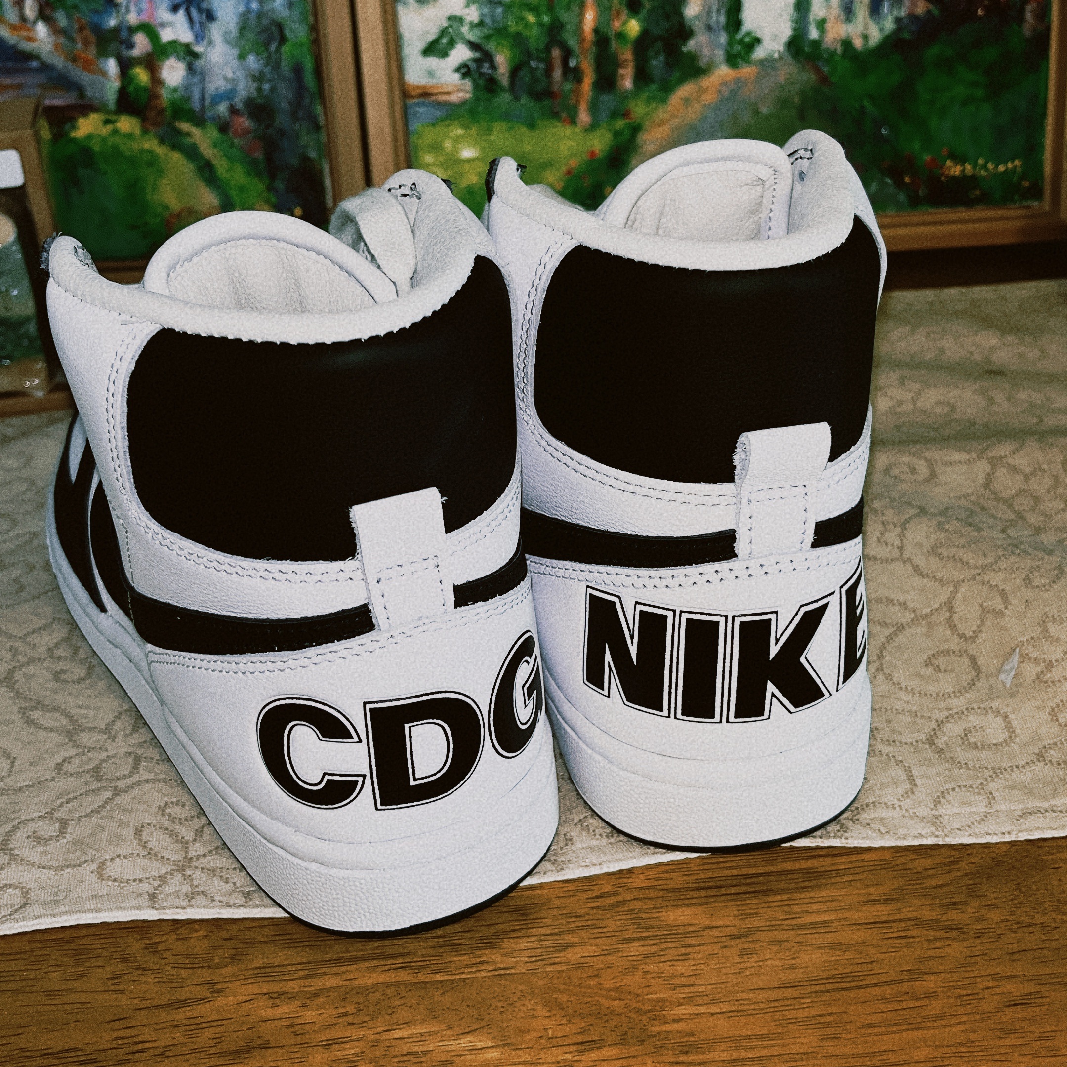 Nike x Comme des Garcons Homme Plus Terminator High Black, Nike x Comme des Garcons Homme Plus Terminator High Red 착용 스타일 - 2