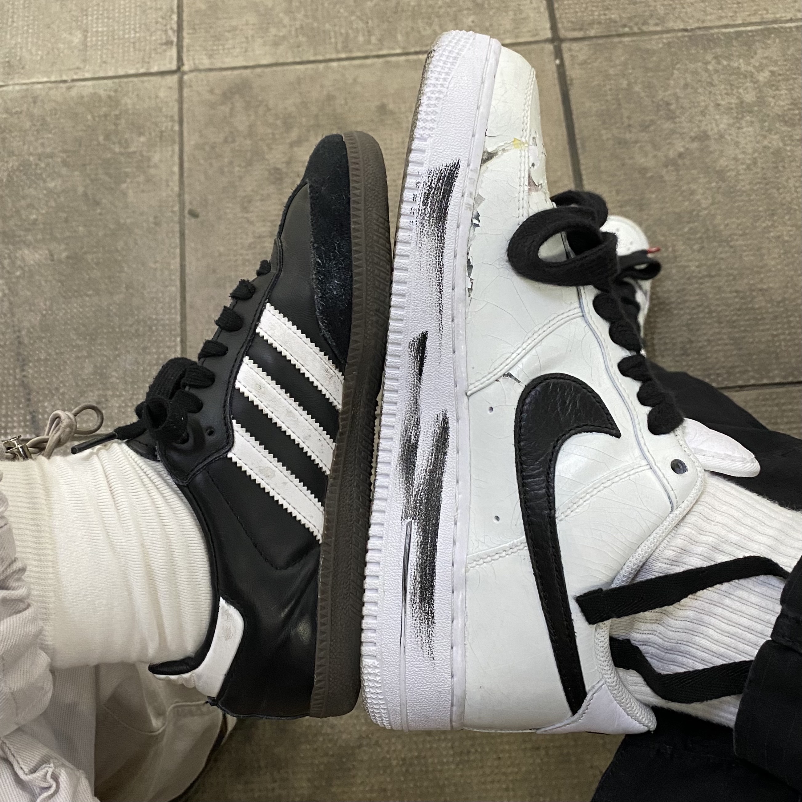 Nike x Peaceminusone Air Force 1 Low Para-Noise 2.0 착용 스타일