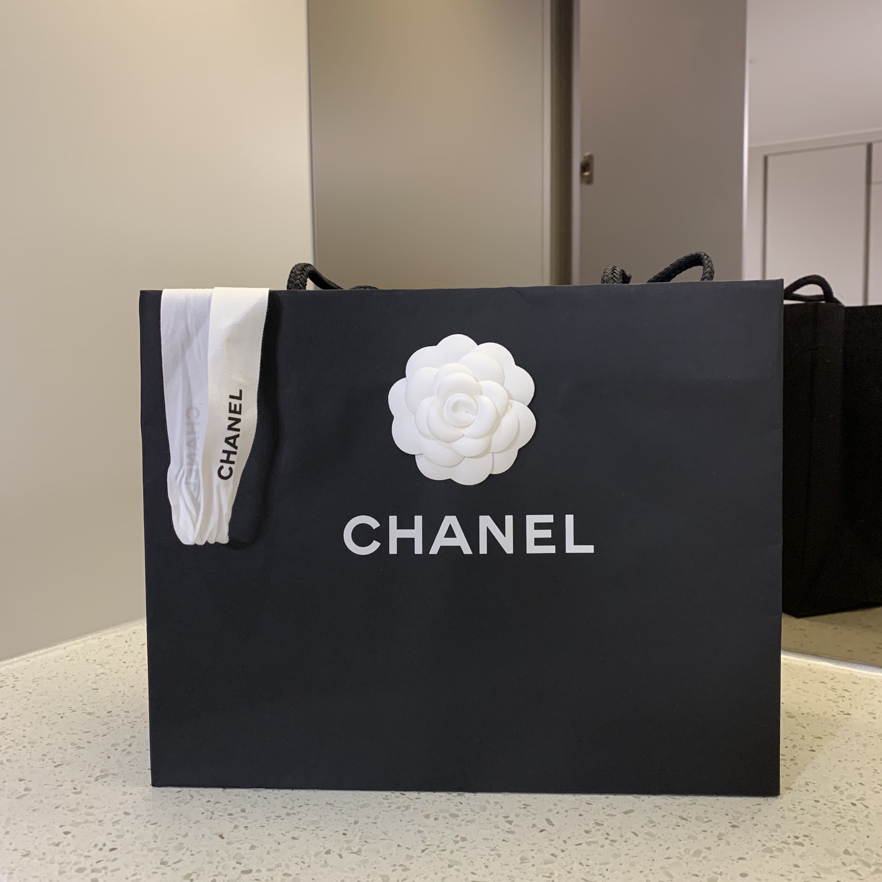 Chanel Medium Classic Pouch Grained Calfskin & Silver Black 착용 스타일