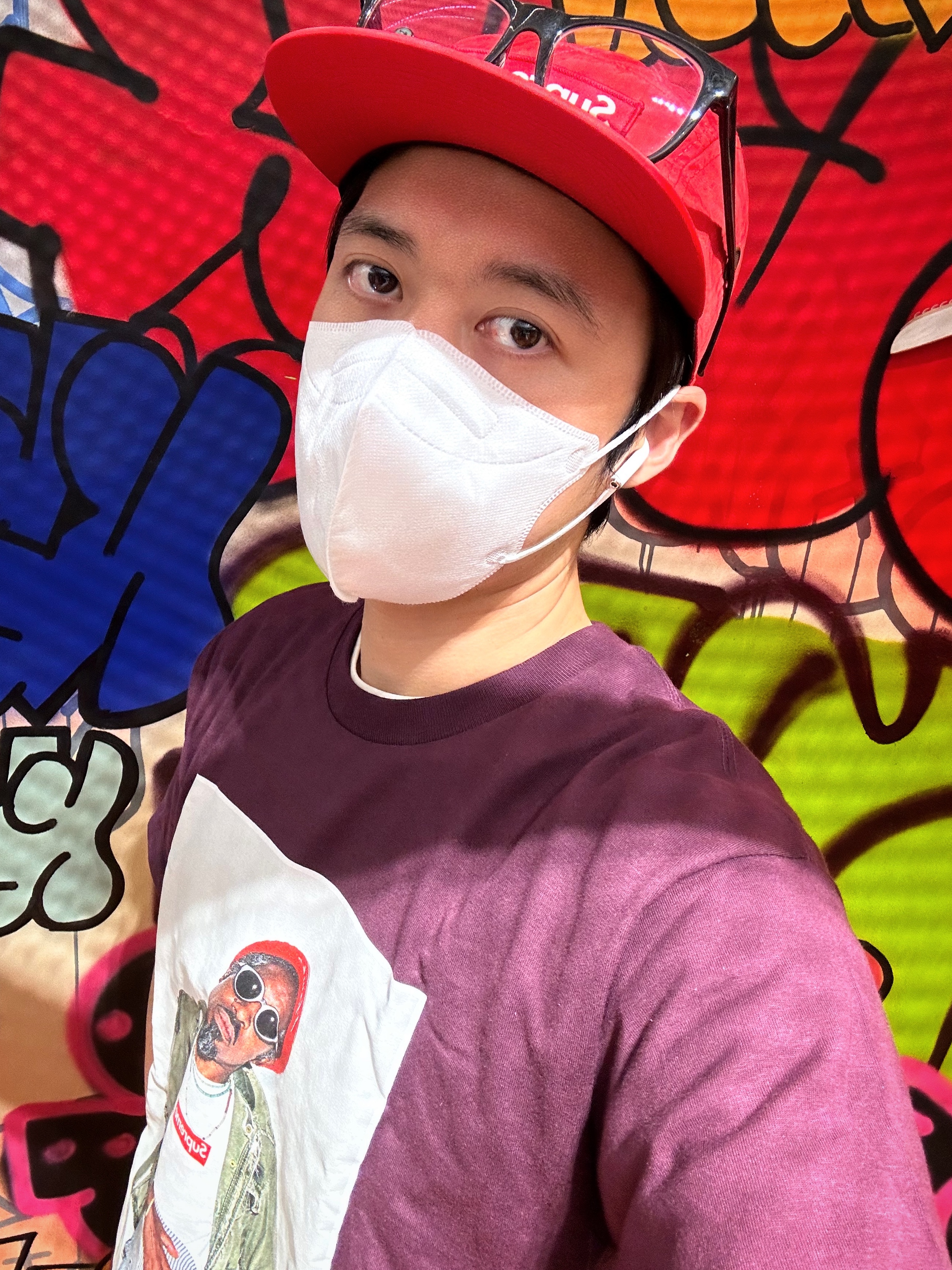 Supreme Andre 3000 T-Shirt Eggplant - 22FW 착용 스타일