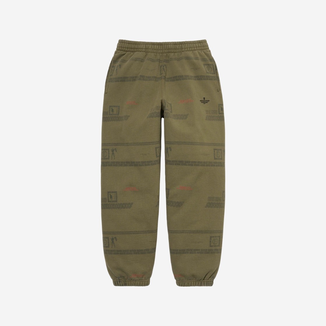 Supreme x Undercover Sweatpants Dark Olive - 23SS 상세 이미지 1