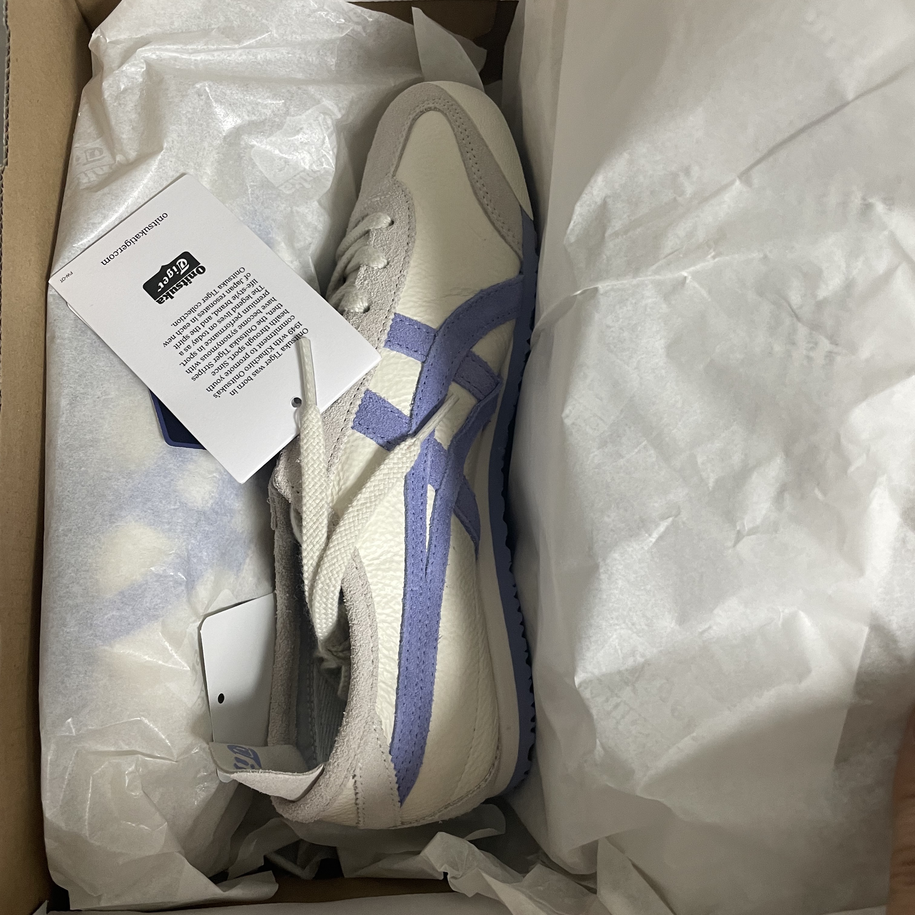 Onitsuka Tiger Mexico 66 Vintage Cream Violet Storm 착용 스타일