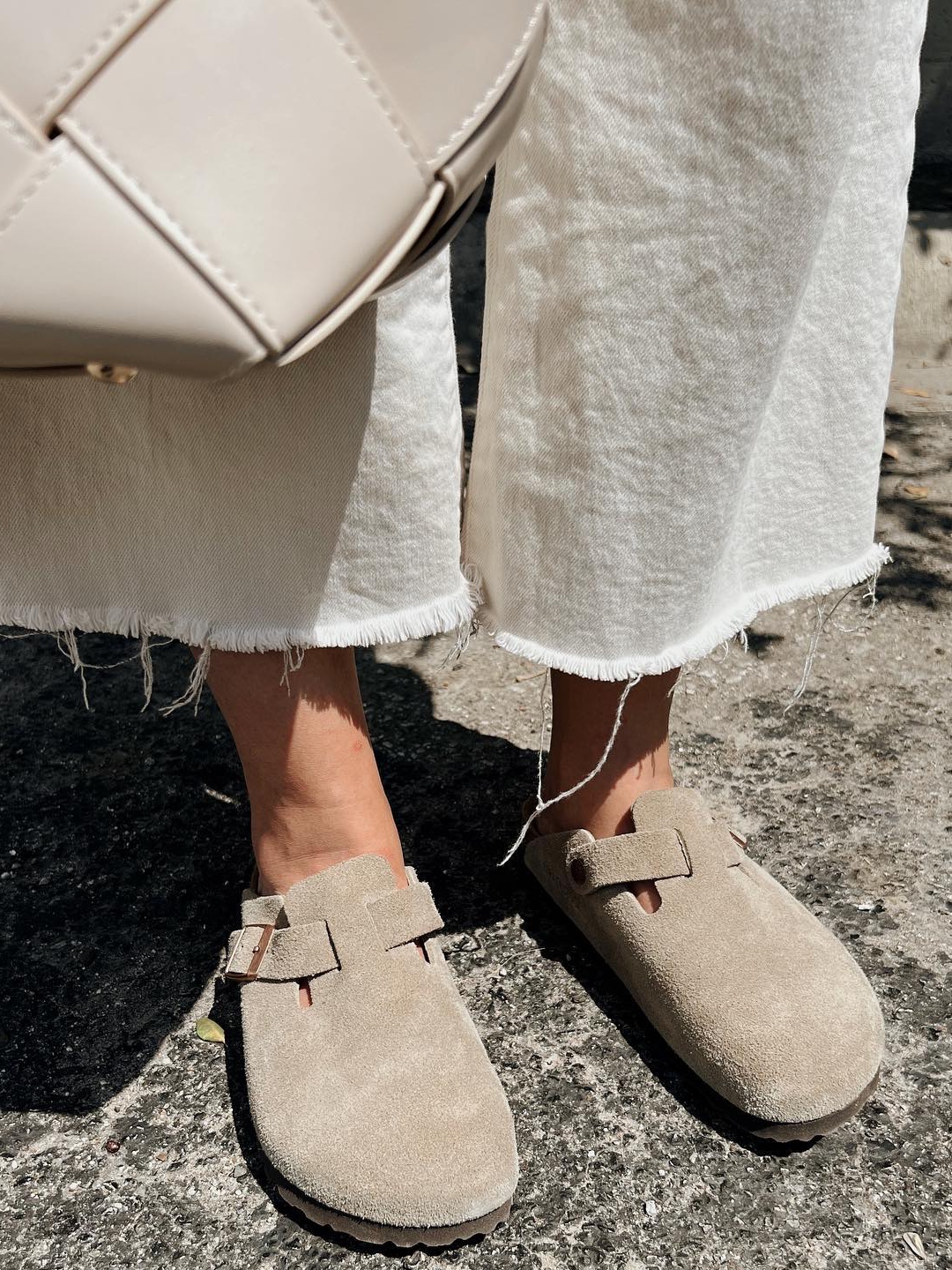 Birkenstock Boston Soft Footbed Taupe - Regular, Birkenstock Boston Soft Footbed Taupe - Narrow 착용 스타일 - 4