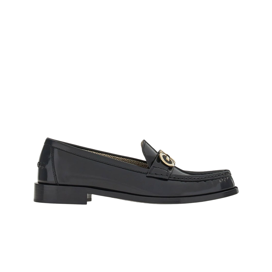 (W) 페라가모 간치니 오너먼트 로퍼 블랙((W) Ferragamo Gancini Ornament Loafer Black) - 1