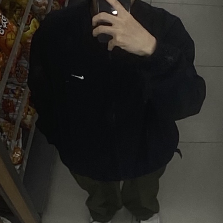 Nike NRG Solo Swoosh Woven Track Jacket Black - Asia 착용 스타일