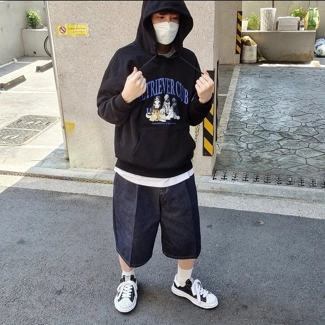 Maison Mihara Yasuhiro Blakey OG Sole Canvas Low-top Sneakers Black White 착용 스타일 - 3