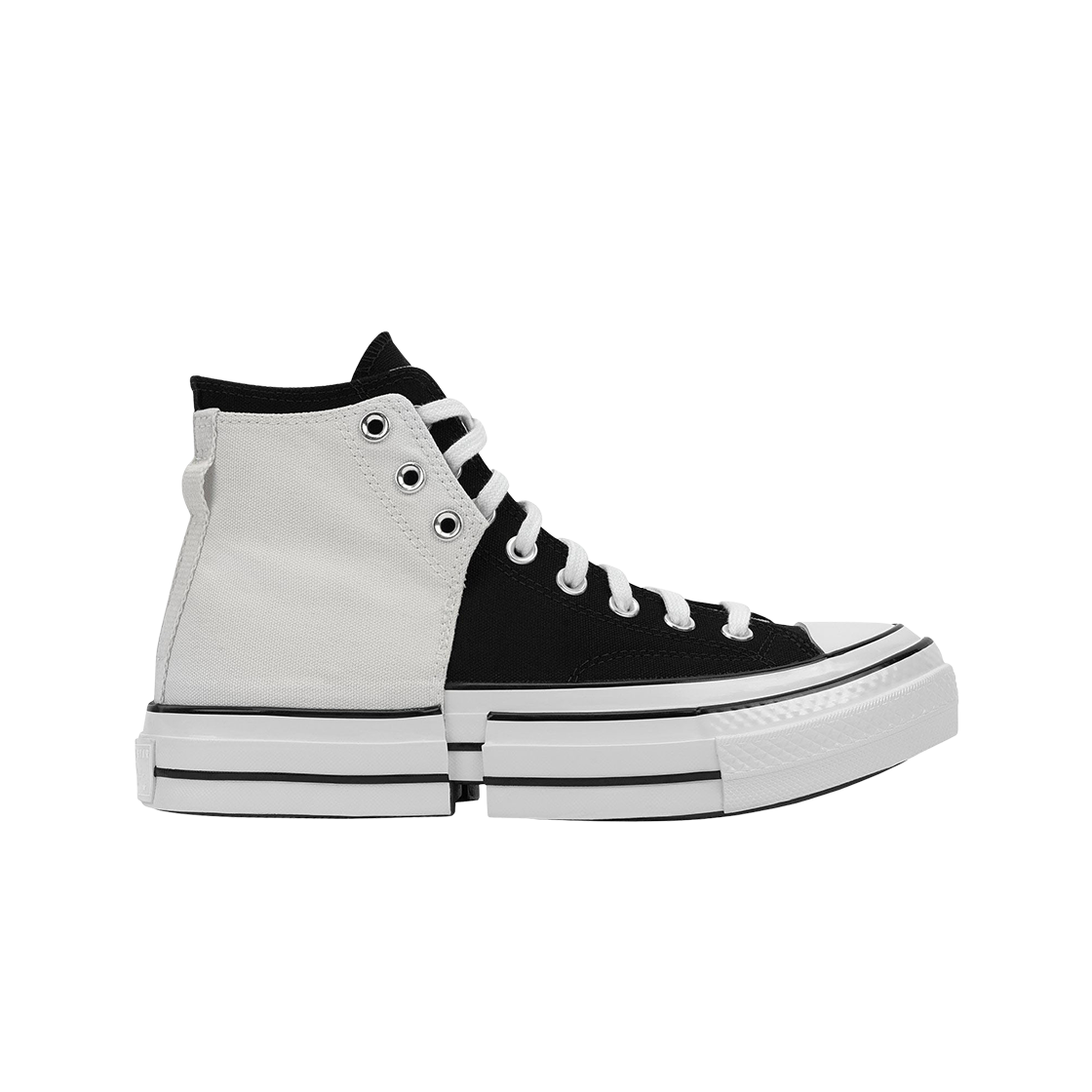 컨버스 x 펑첸왕 척 70 투인원 내츄럴 아이보리 블랙(Converse x Feng Chen Wang Chuck 70 2-in-1 Natural Ivory Black)