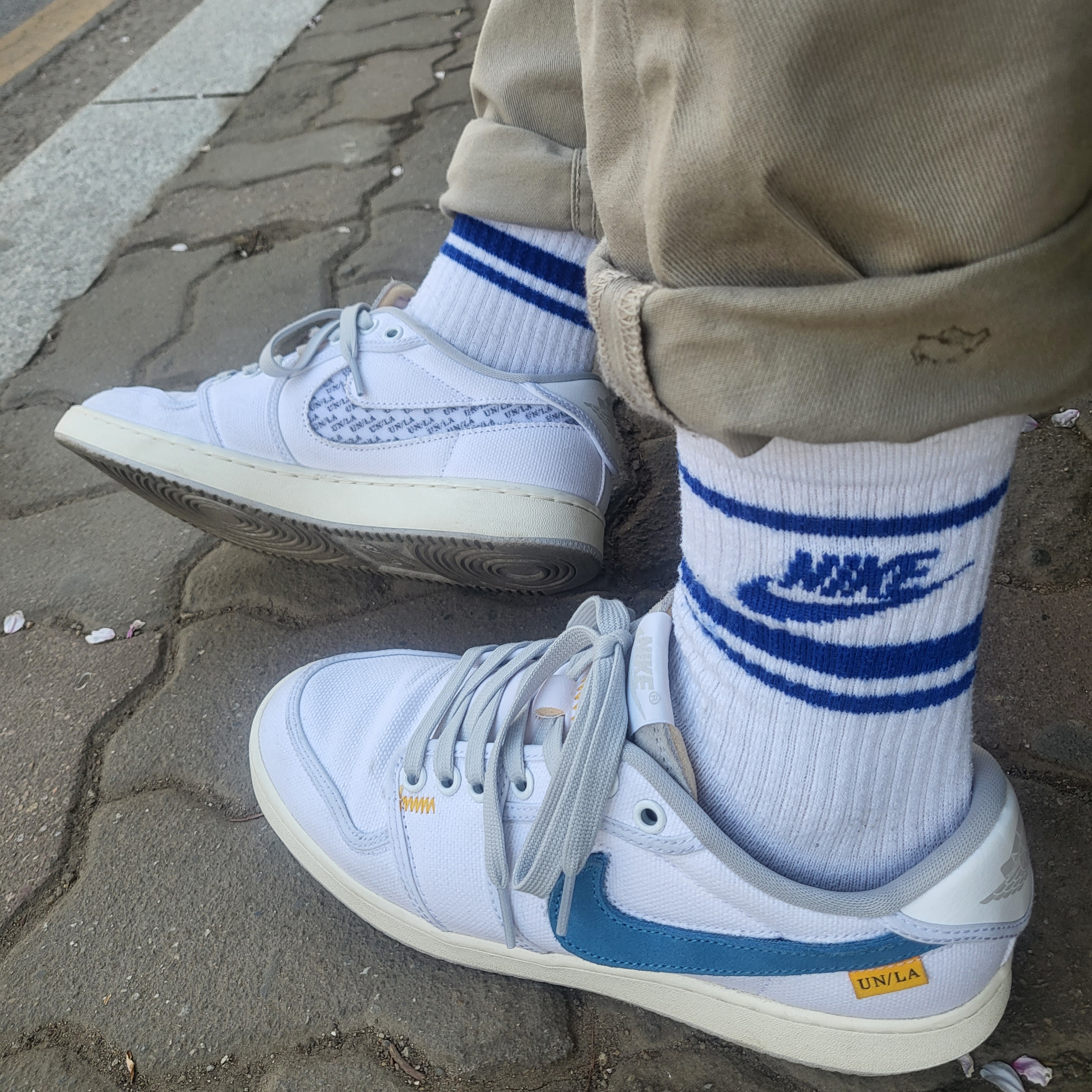 Jordan 1 x Union KO Low White 착용 스타일 - 2