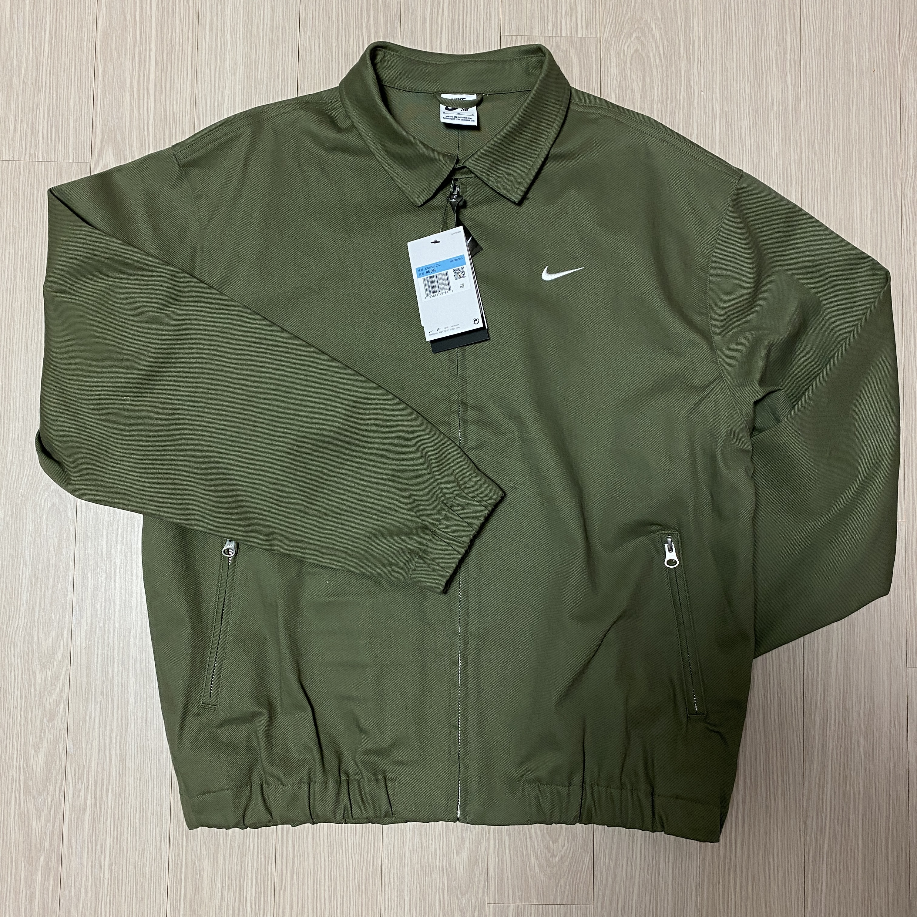 Nike SB Lightweight Skateboarding Jacket Medium Olive - Asia 착용 스타일 - 1