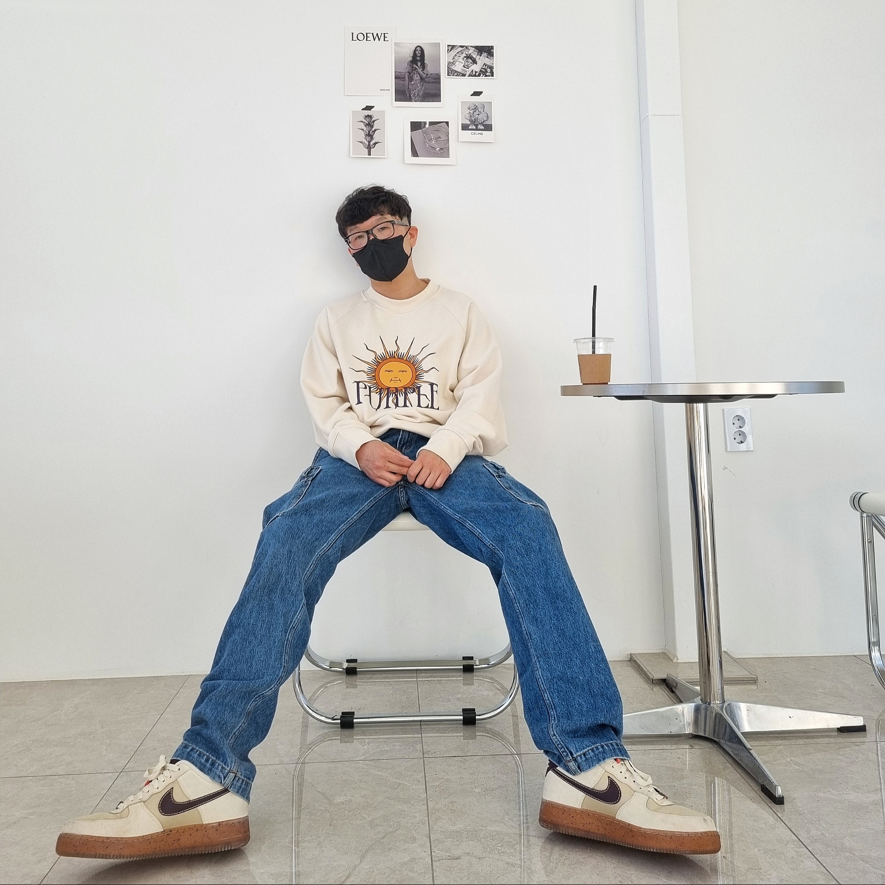 Nike Air Force 1 '07 LV8 Coffee 착용 스타일