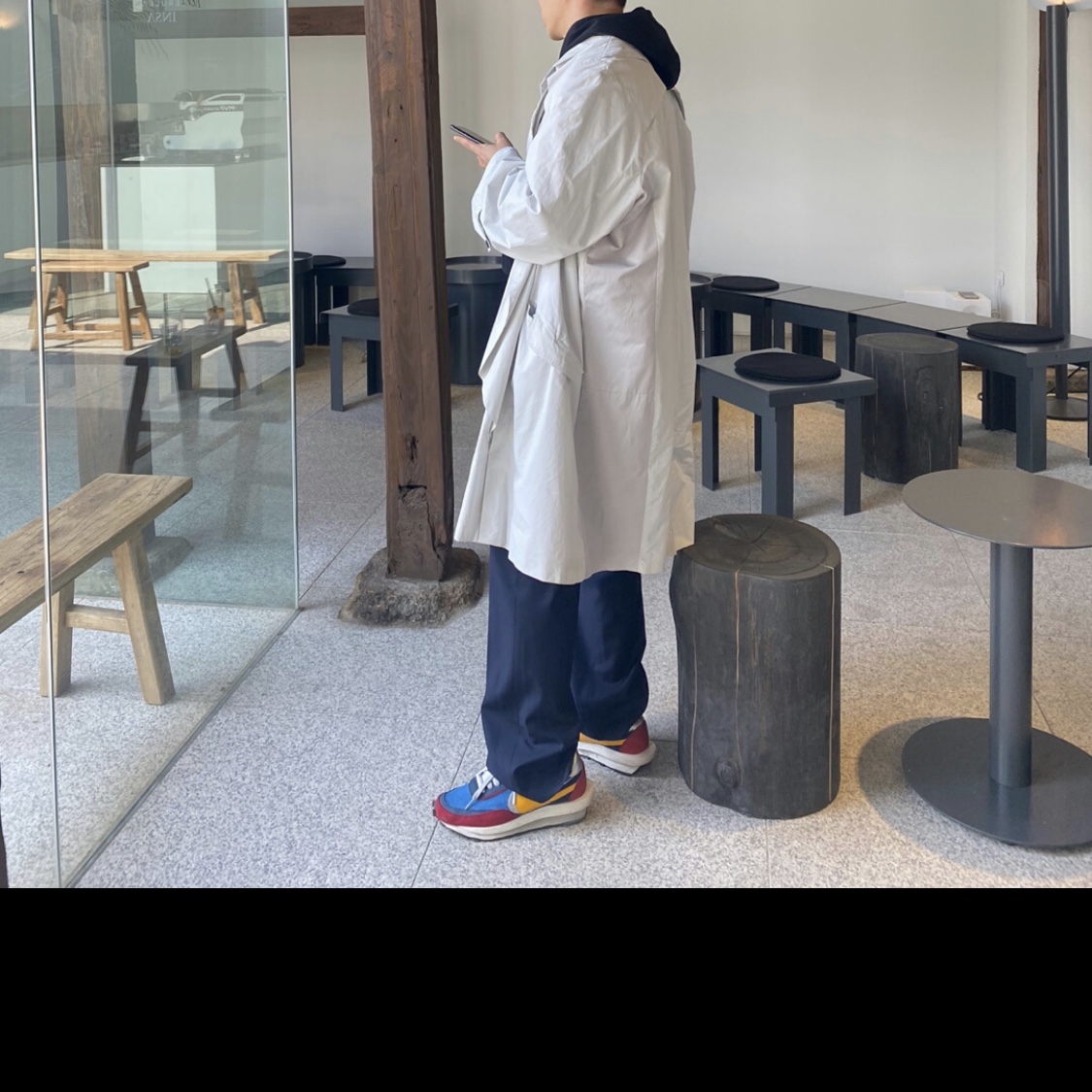 Nike x Sacai LDWaffle Blue Multi 착용 스타일