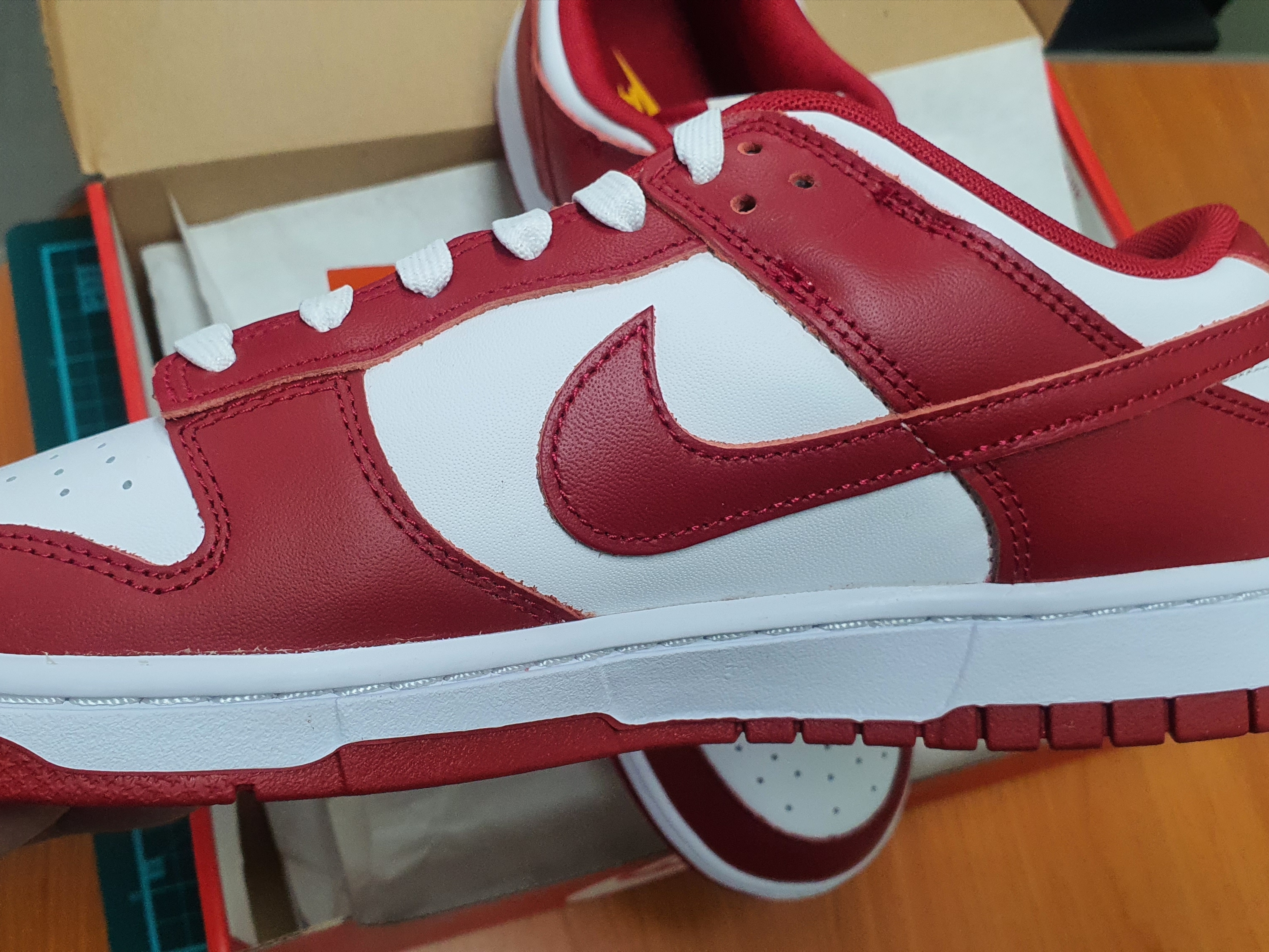 Nike Dunk Low Retro Gym Red 착용 스타일 - 1