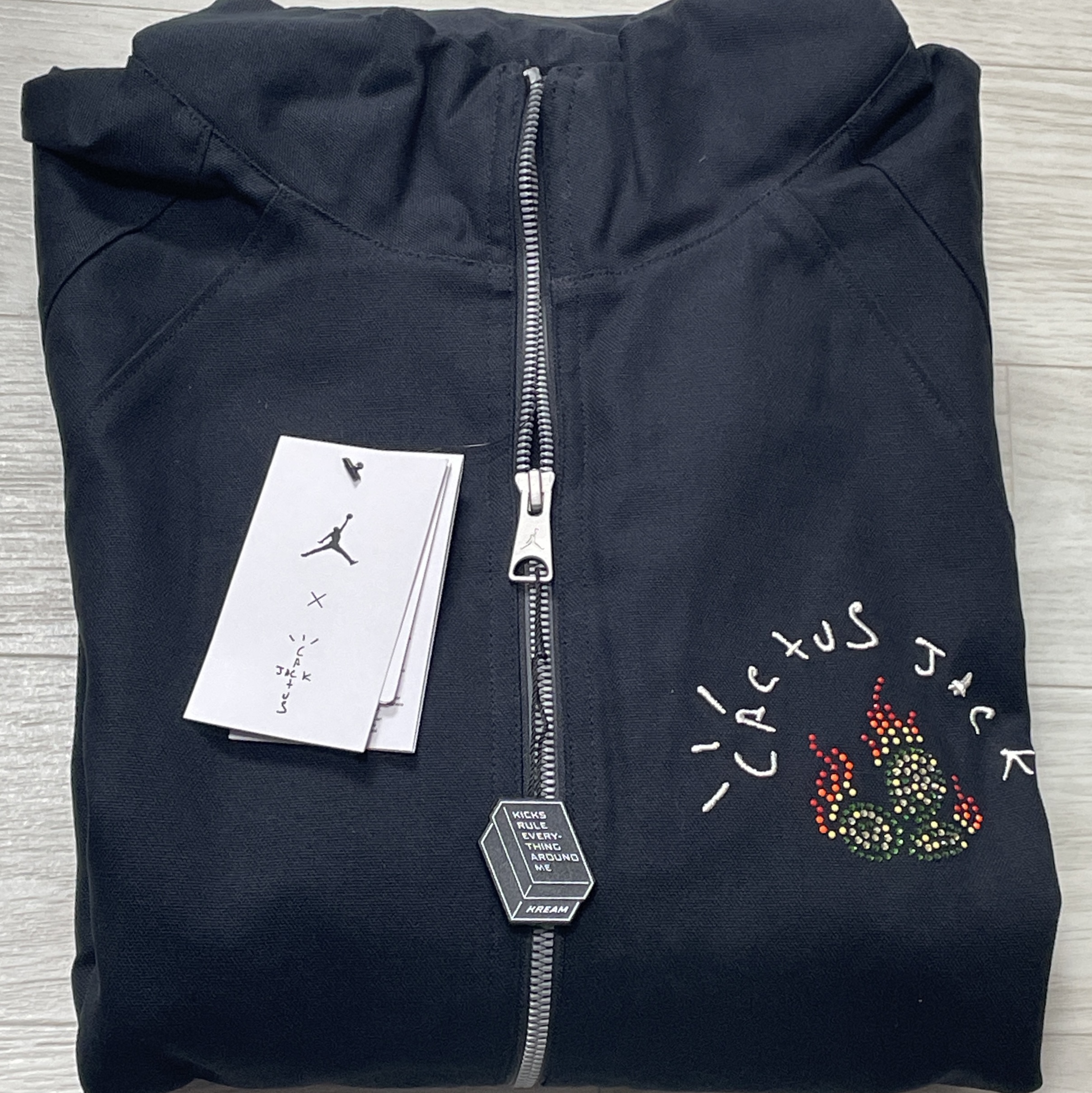 Jordan x Travis Scott Woven Jacket Black - Asia 착용 스타일