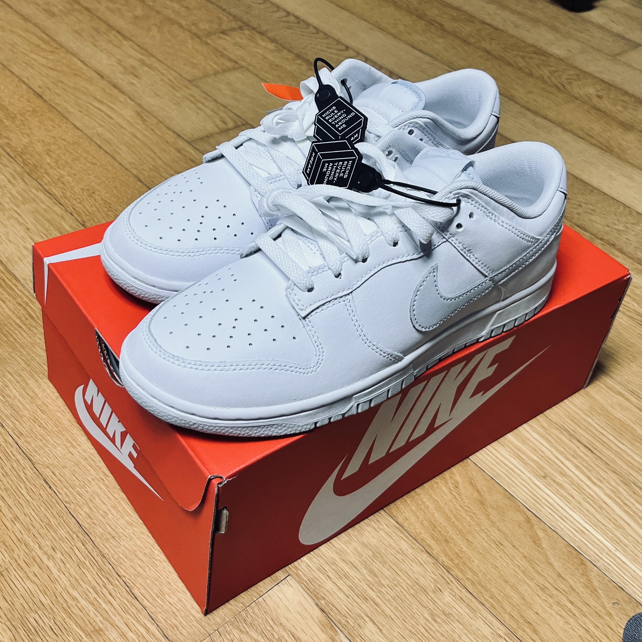 Nike Dunk Low Retro White Pure Platinum 착용 스타일