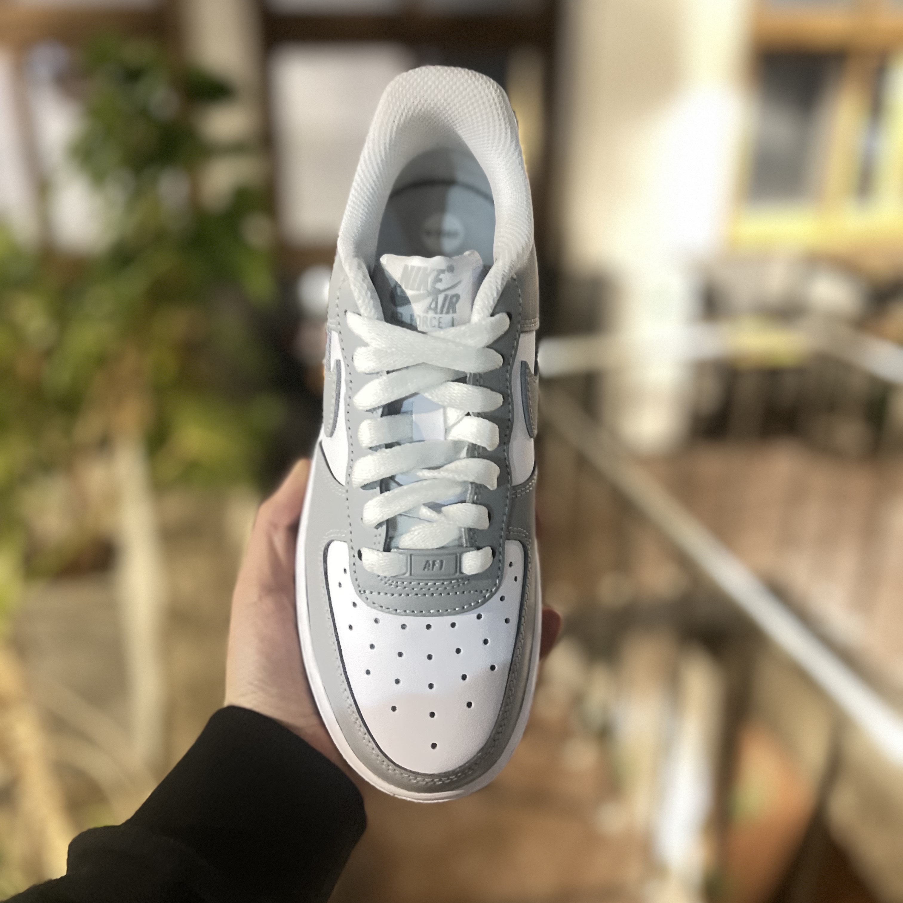 Nike Air Force 1 Low White Grey 착용 스타일 - 5
