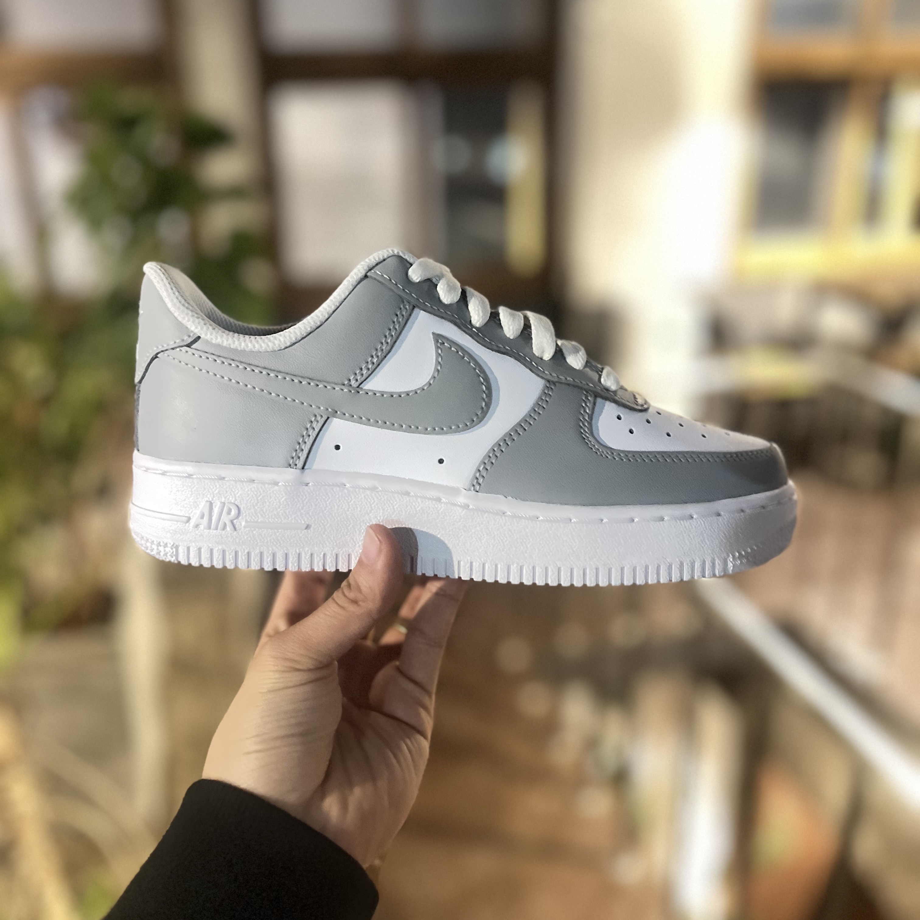 Nike Air Force 1 Low White Grey 착용 스타일 - 4