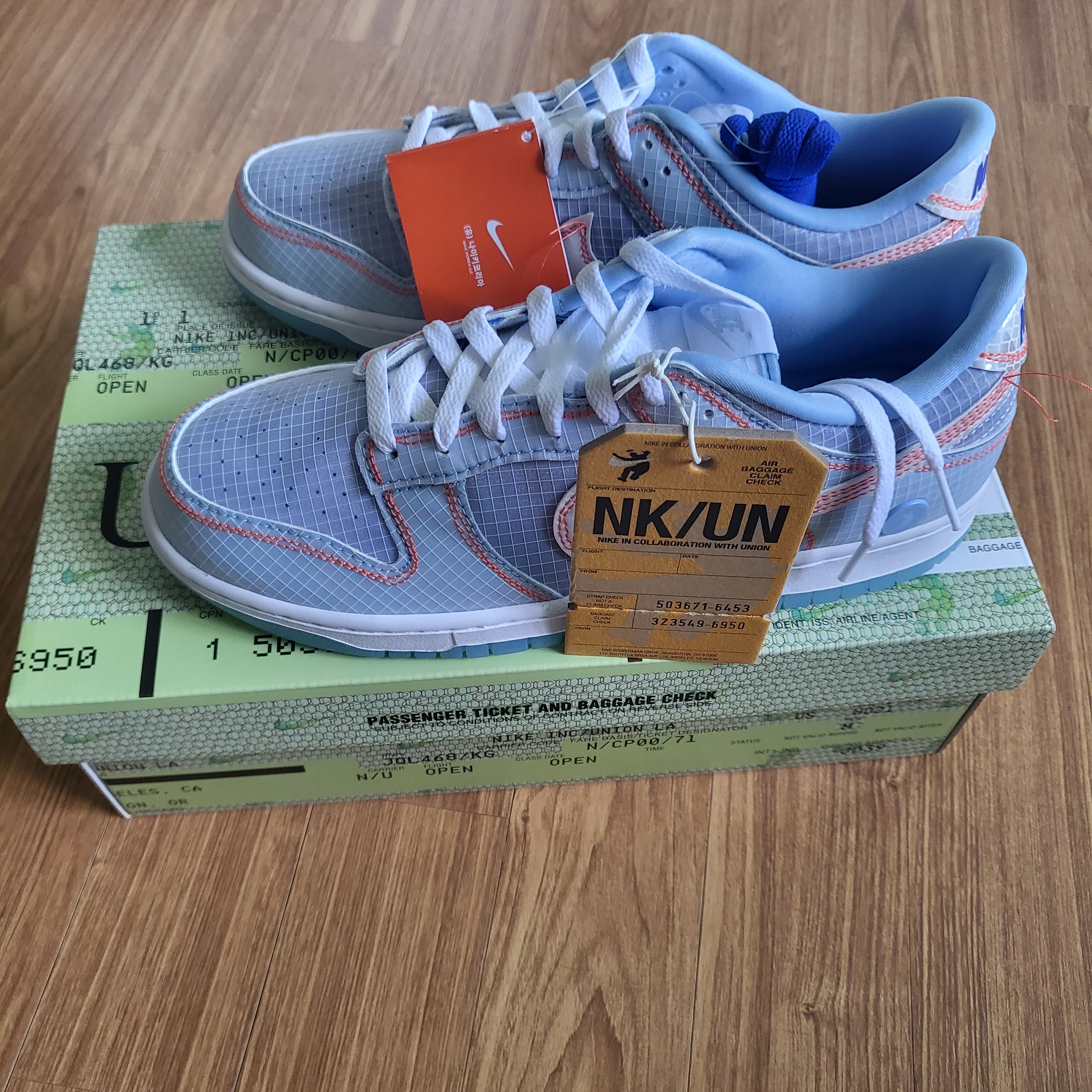 Nike x Union Dunk Low Passport Pack Argon 착용 스타일