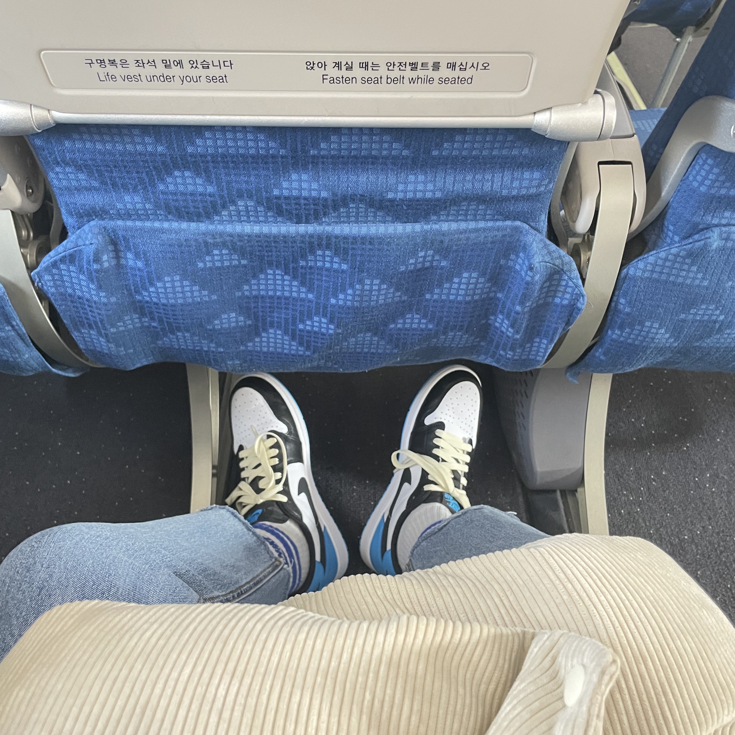 Jordan 1 Retro Low OG Black and Dark Powder Blue 착용 스타일
