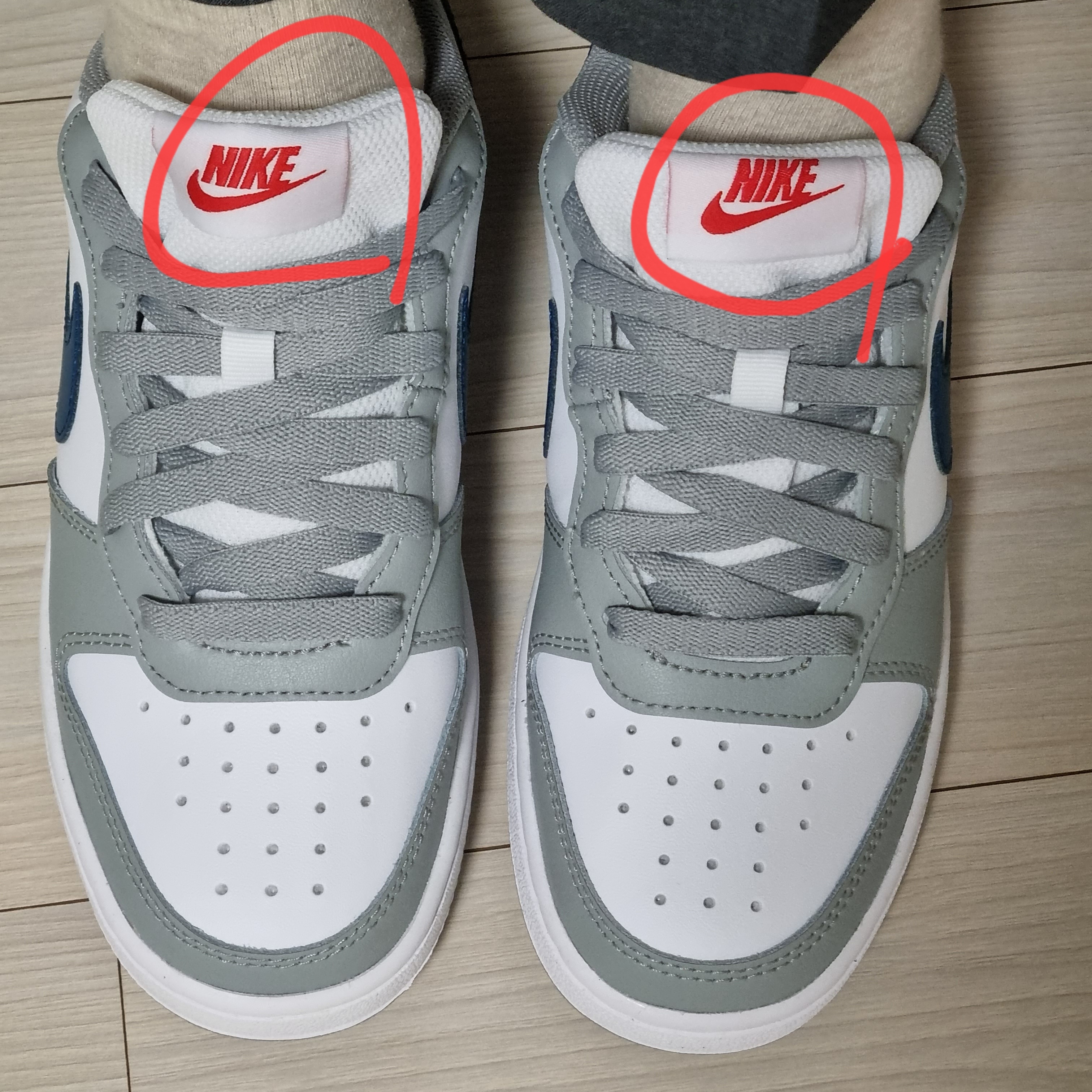 (GS) Nike Court Borough Low 2 Light Smoke Grey 착용 스타일