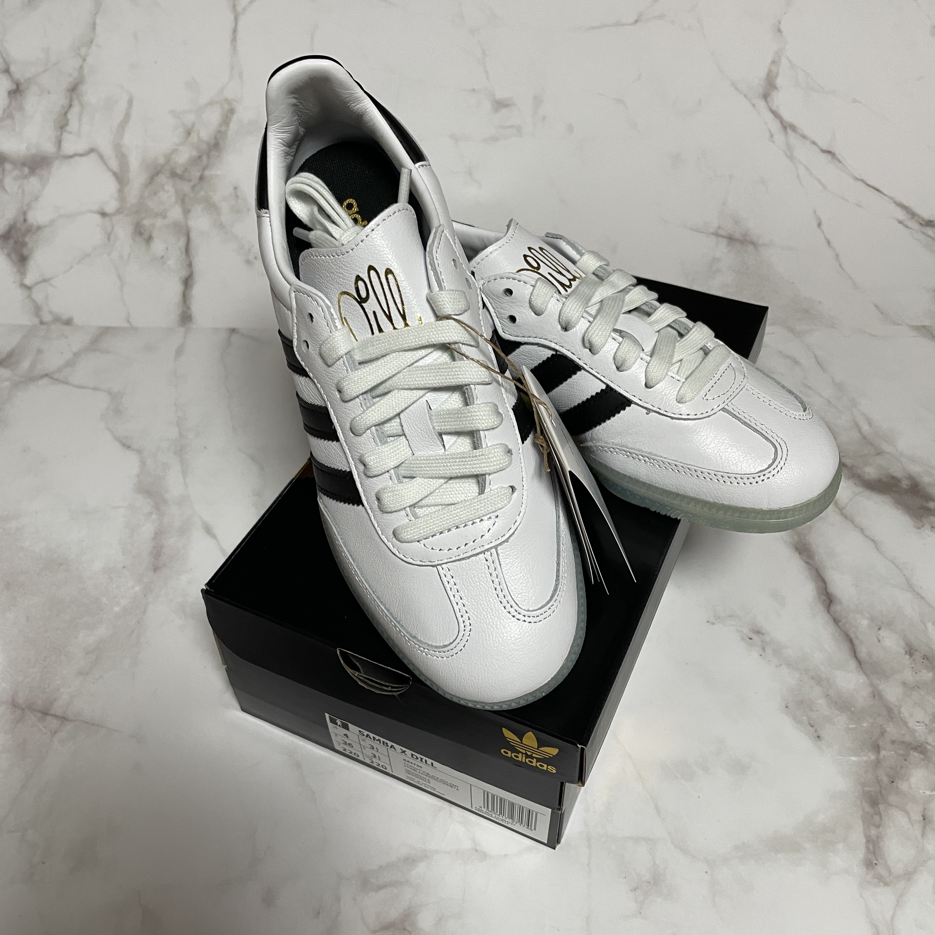 Adidas x Dill Samba White Black 착용 스타일 - 3